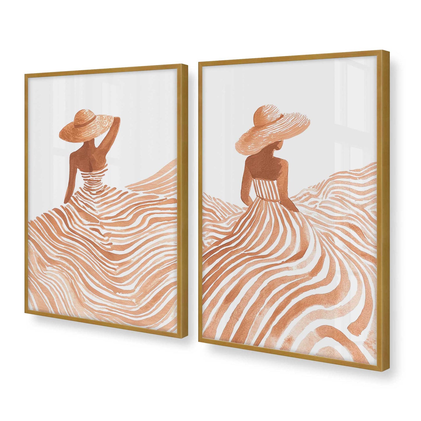 [Color:Polished Gold], Picture of art in a Polished Gold frame at an angle