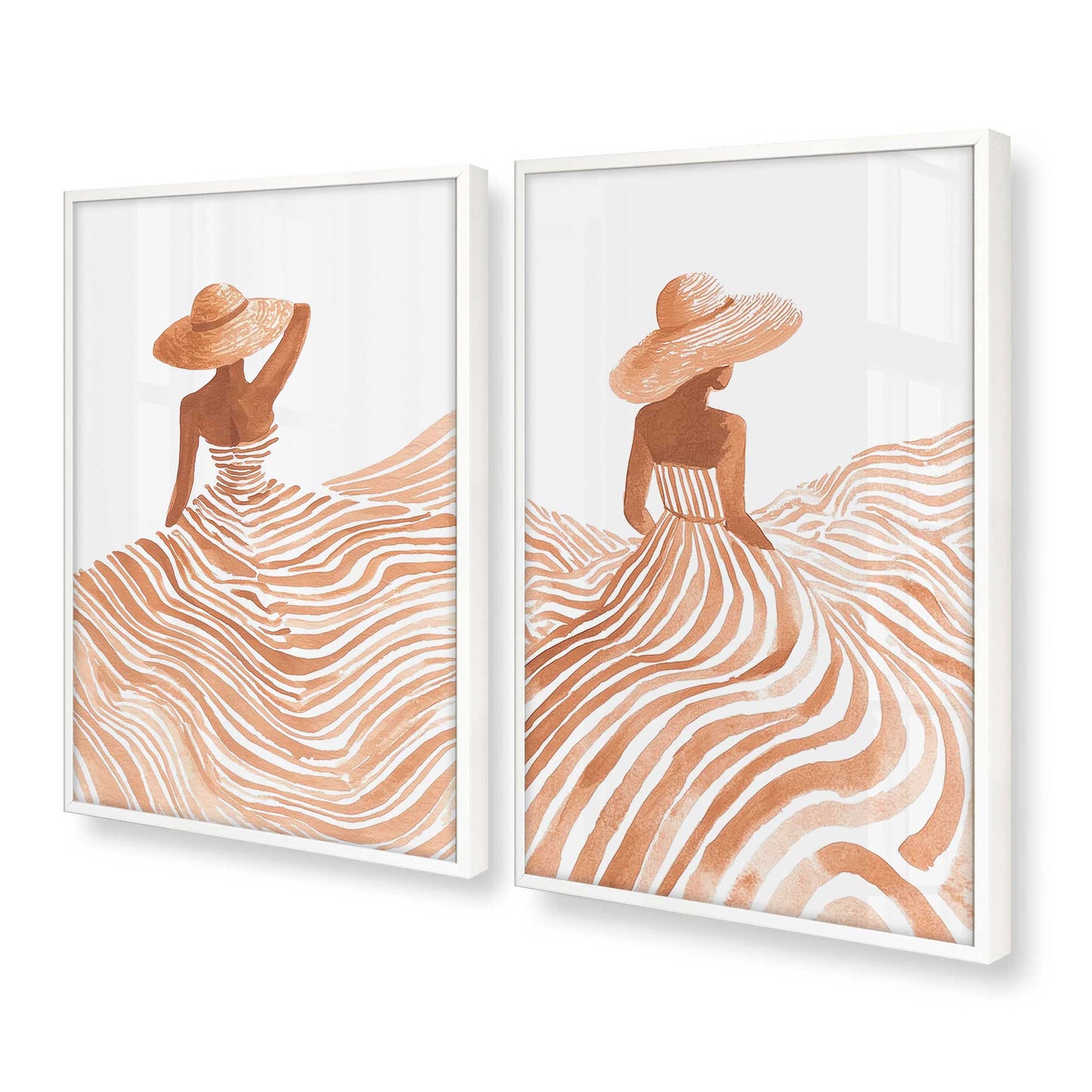 [Color:Opaque White], Picture of art in a Opaque White frame at an angle