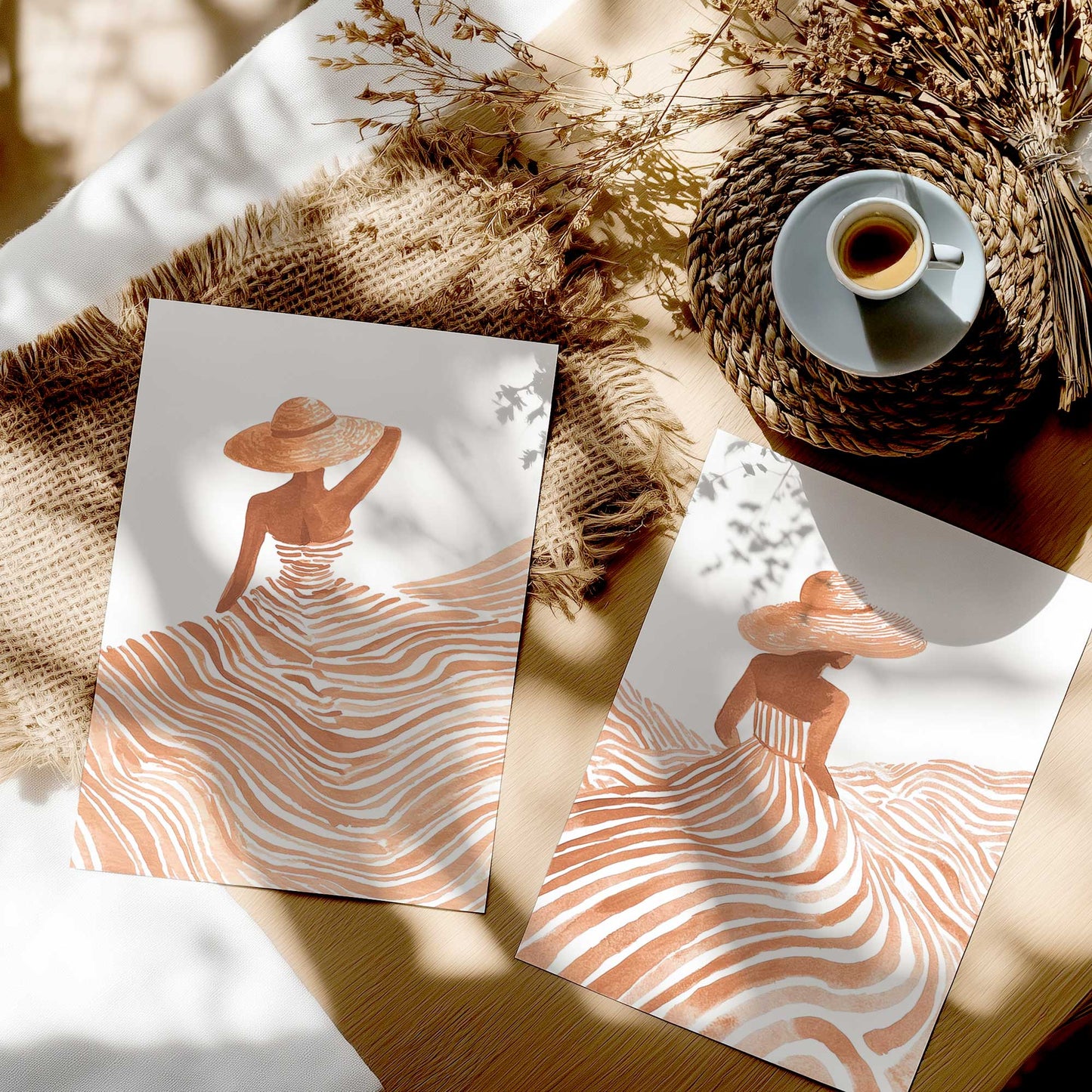 [color:Rolled Print], Picture in a room