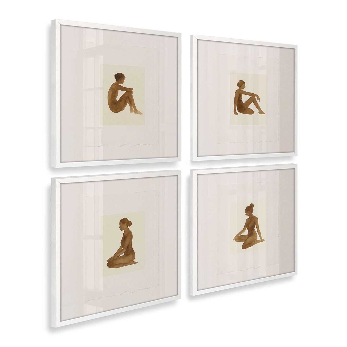 [Color:Opaque White], Picture of art in a Opaque White frame at an angle