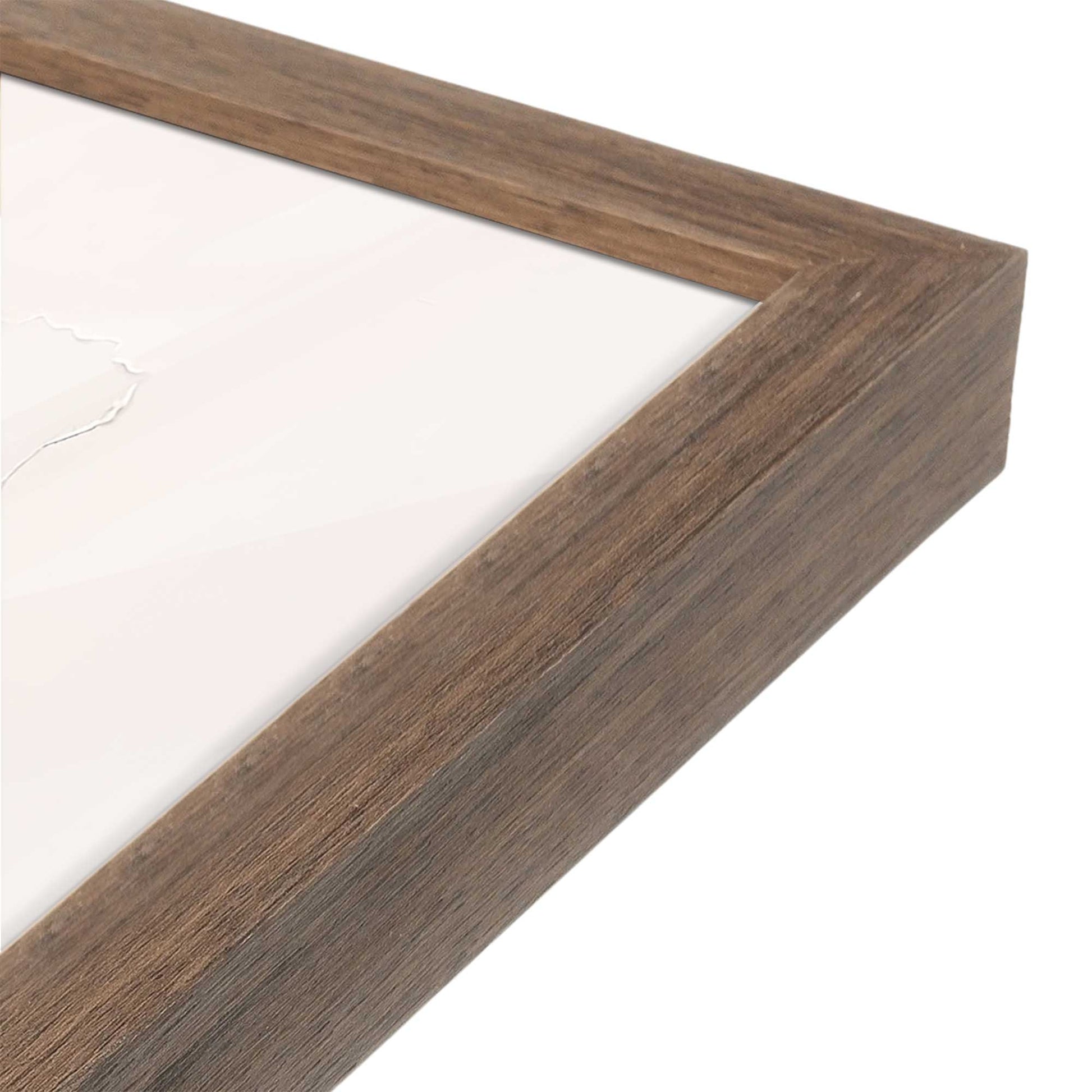 [Color:Walnut], Picture of art in a Walnut frame of the corner