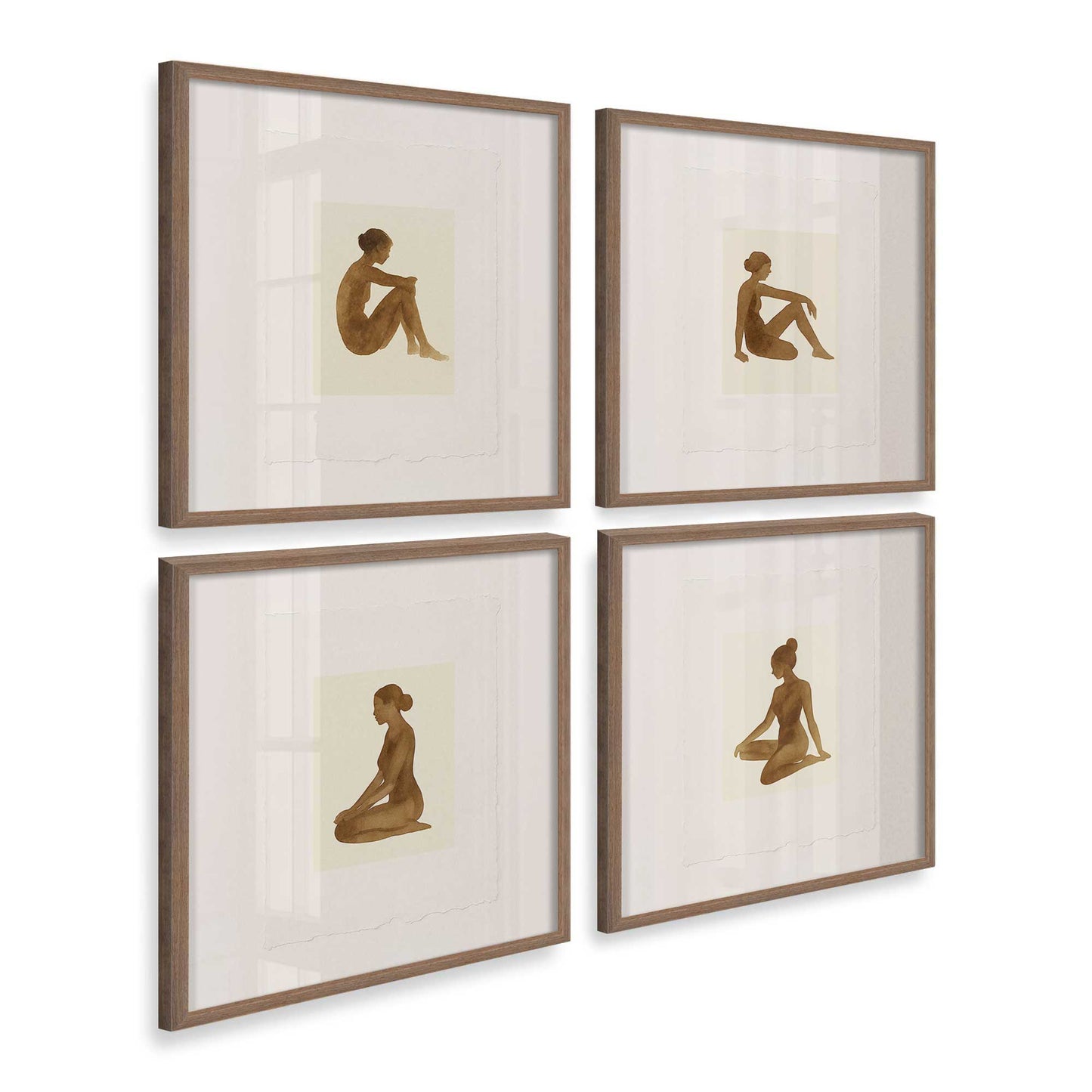 [Color:Walnut], Picture of art in a Walnut frame at an angle