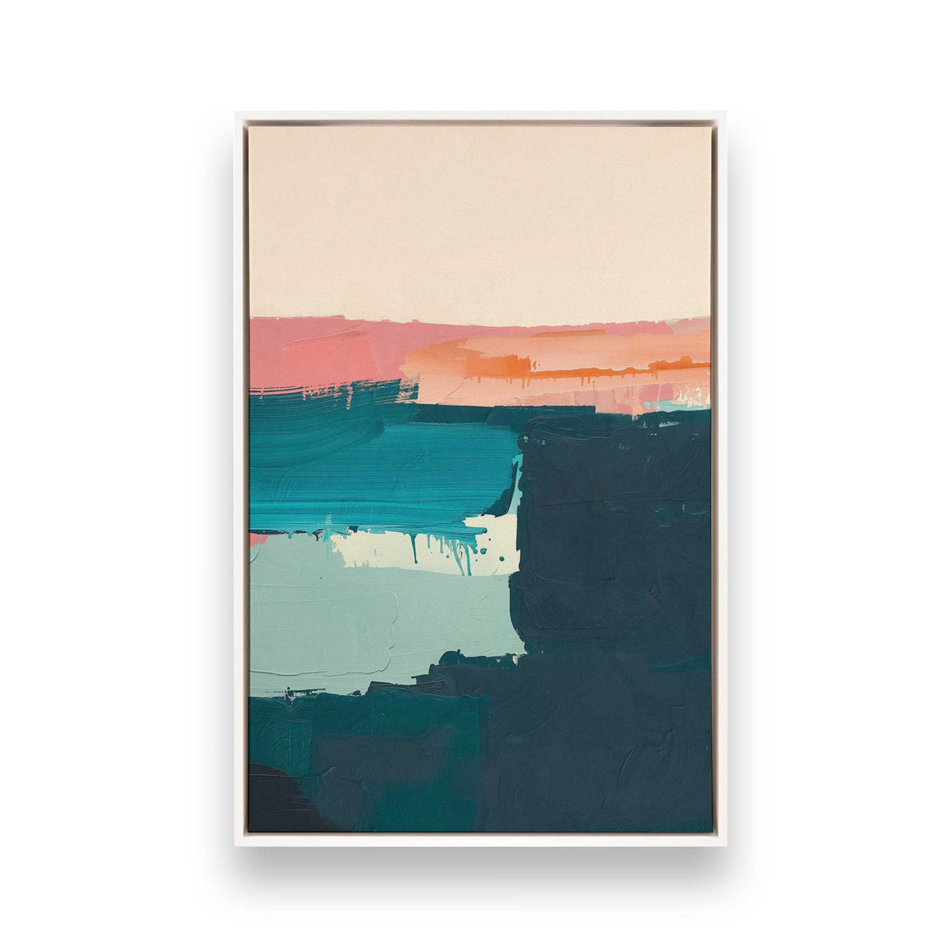 [Color:Opaque White], Picture of art in a White frame