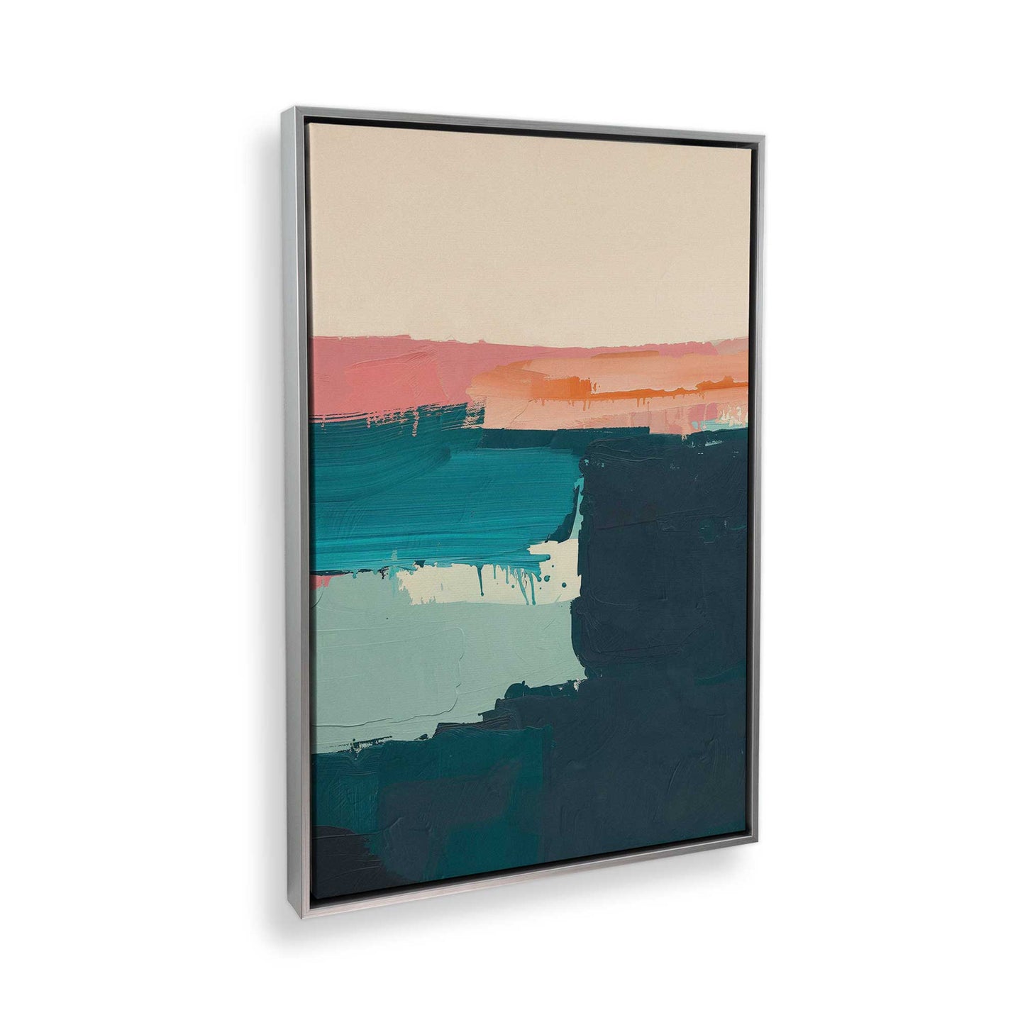 [Color:Polished Chrome], Picture of art in a Polished Chrome frame at an angle