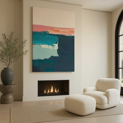 [Color:Stretched Canvas], Picture of art in a room