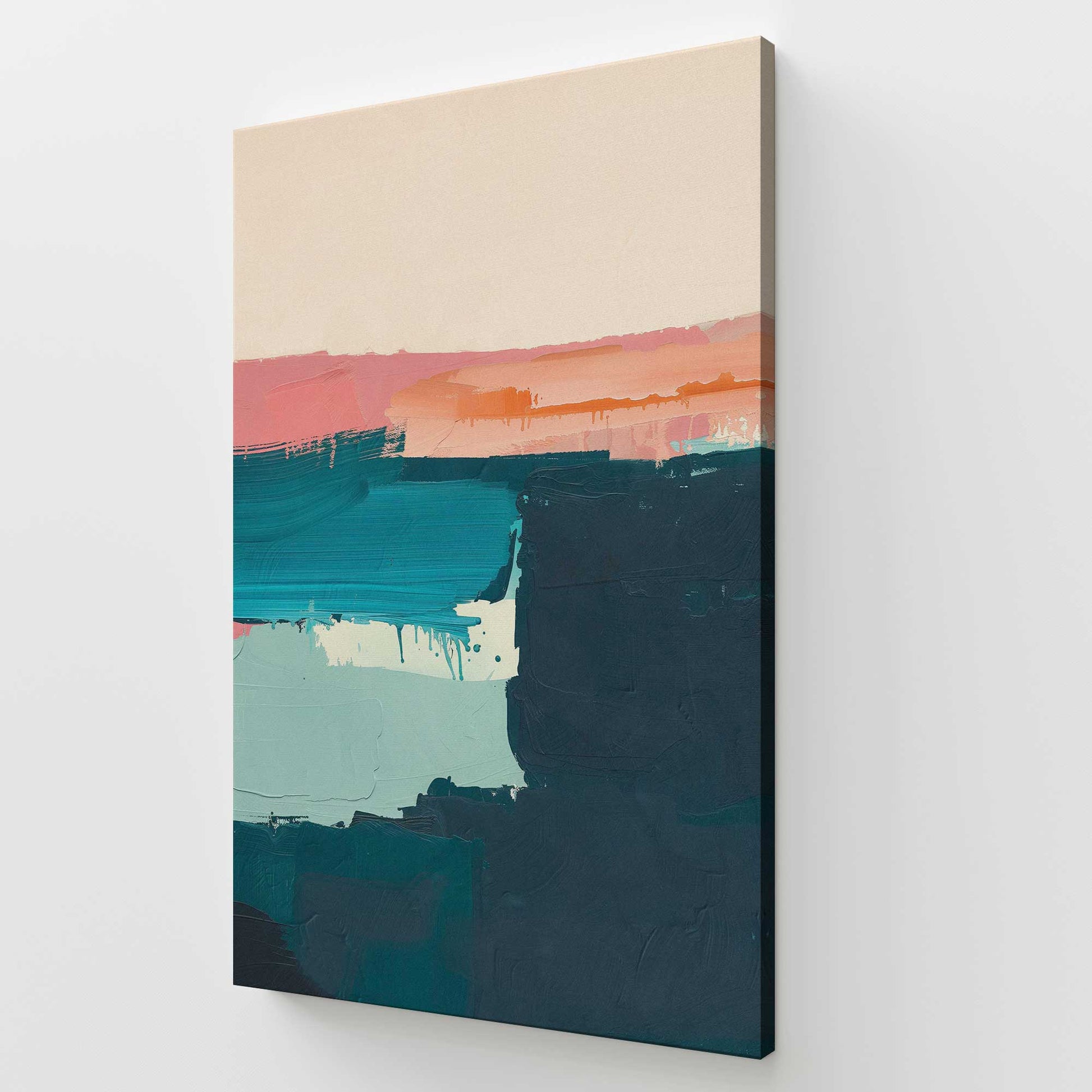 [Color:Stretched Canvas], Picture of art at an angle