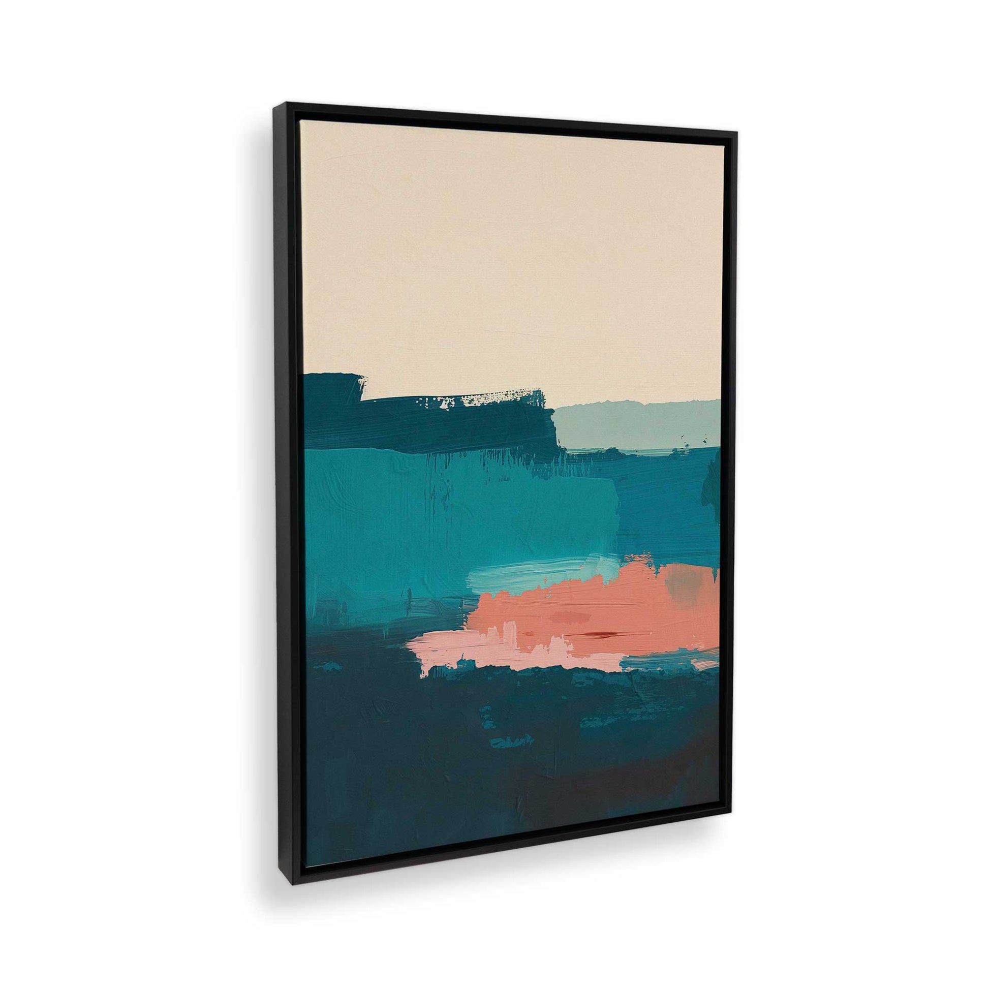 [Color:Satin Black], Picture of art in a Satin Black frame at an angle