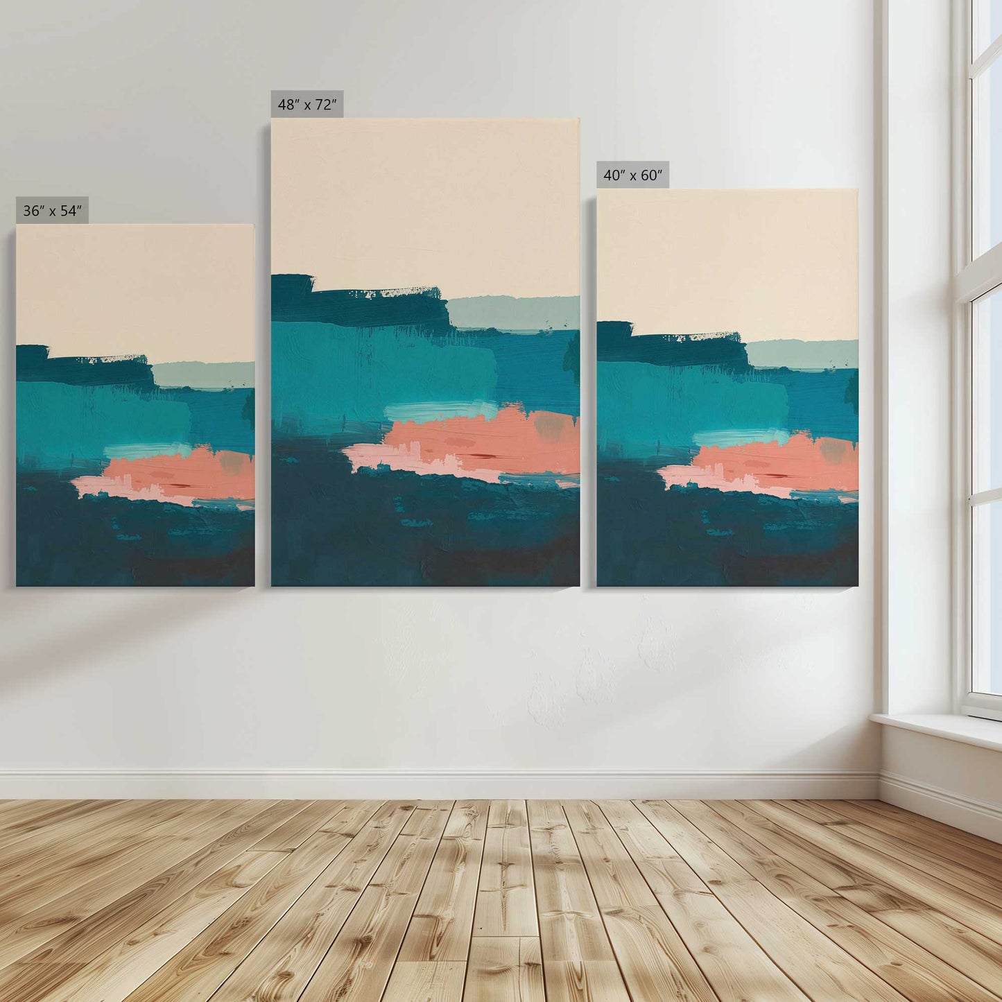 [Color:Stretched Canvas], Image showing the size comparisons