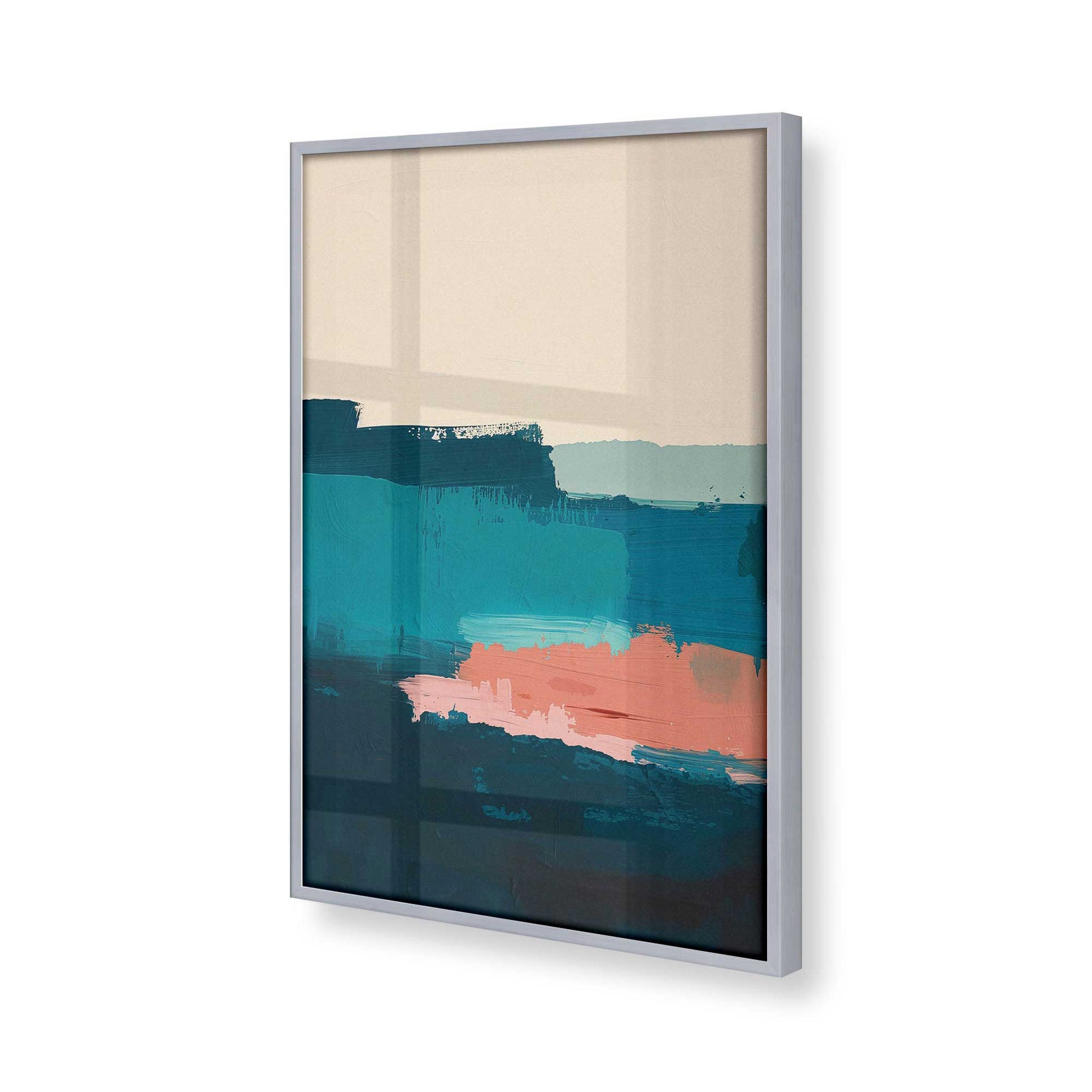 [Color:Polished Chrome], Picture of art in a Polished Chrome frame at an angle