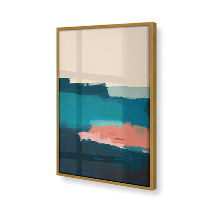 [Color:Polished Gold], Picture of art in a Polished Gold frame at an angle