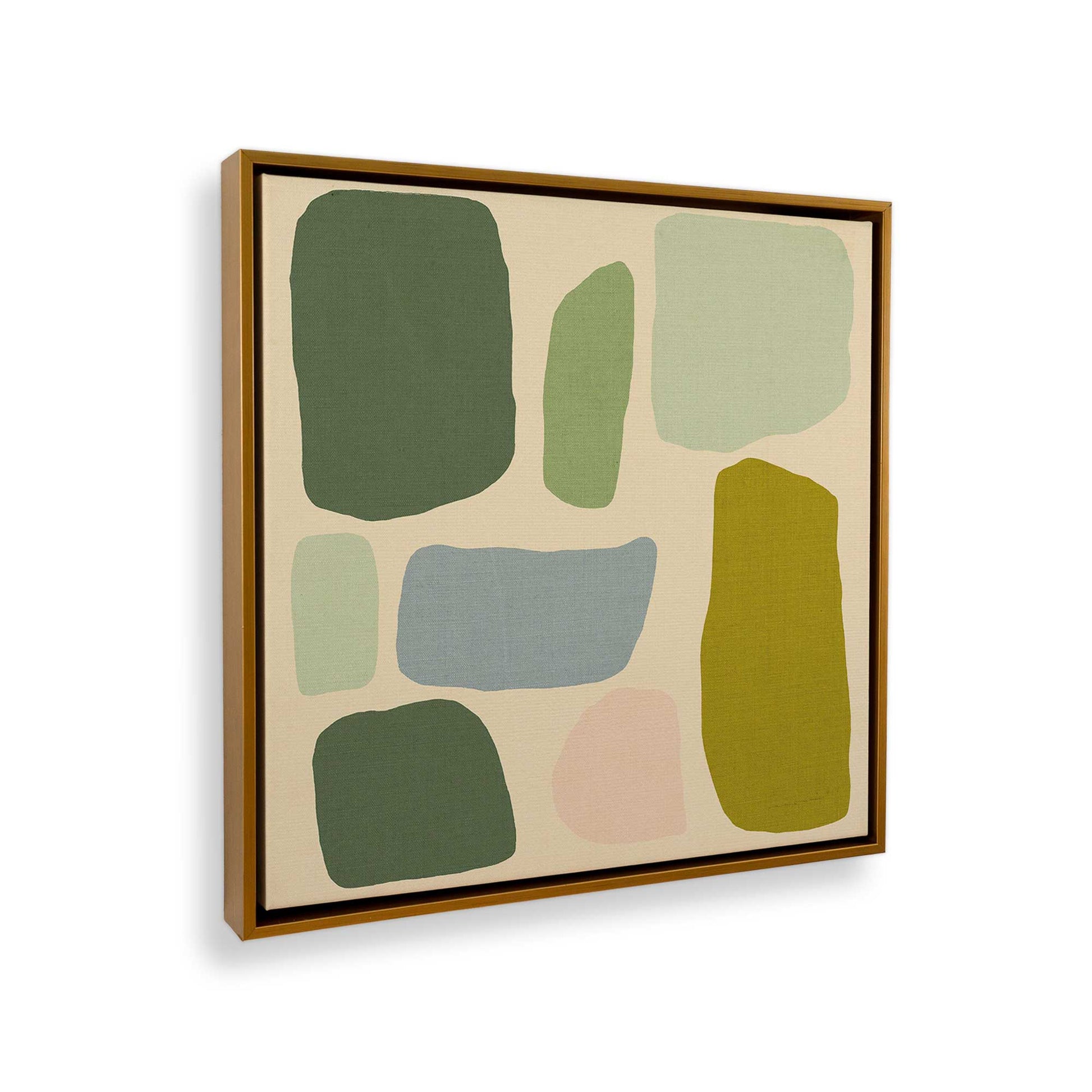 [Color:Polished Gold], Picture of art in a Polished Gold frame at an angle