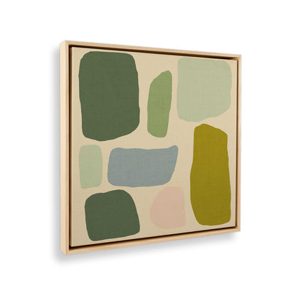 [Color:American Maple], Picture of art in a American Maple frame at an angle