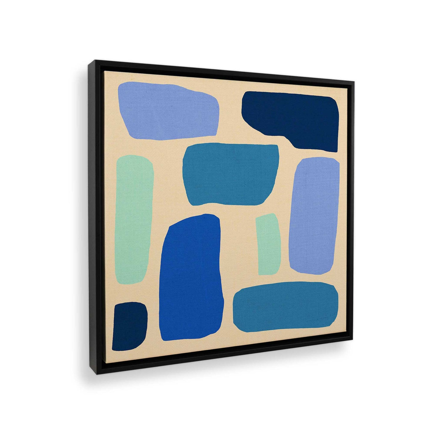 [Color:Satin Black], Picture of art in a Satin Black frame at an angle