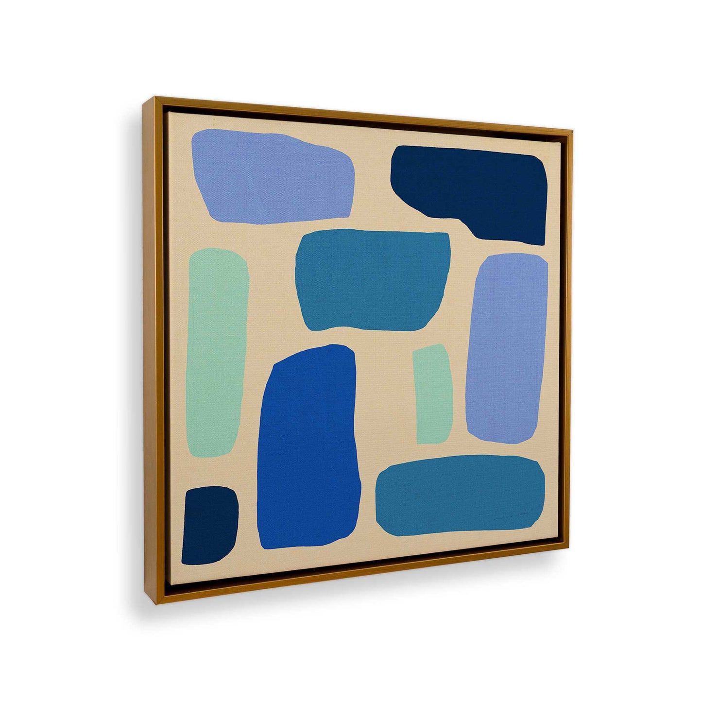 [Color:Polished Gold], Picture of art in a Polished Gold frame at an angle