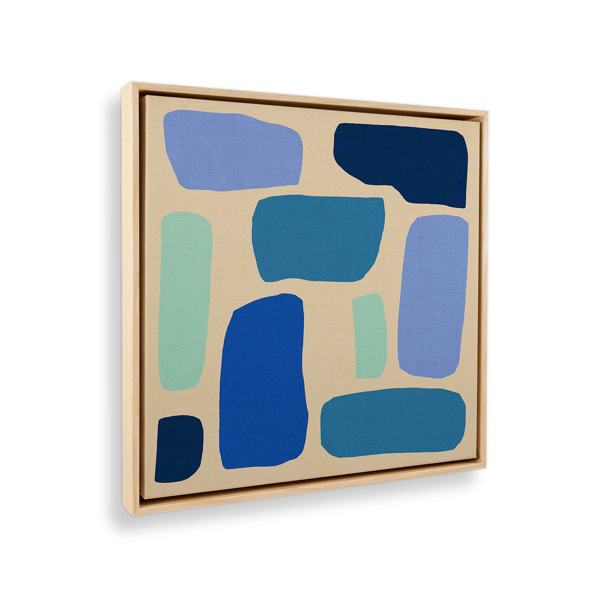 [Color:American Maple], Picture of art in a American Maple frame at an angle