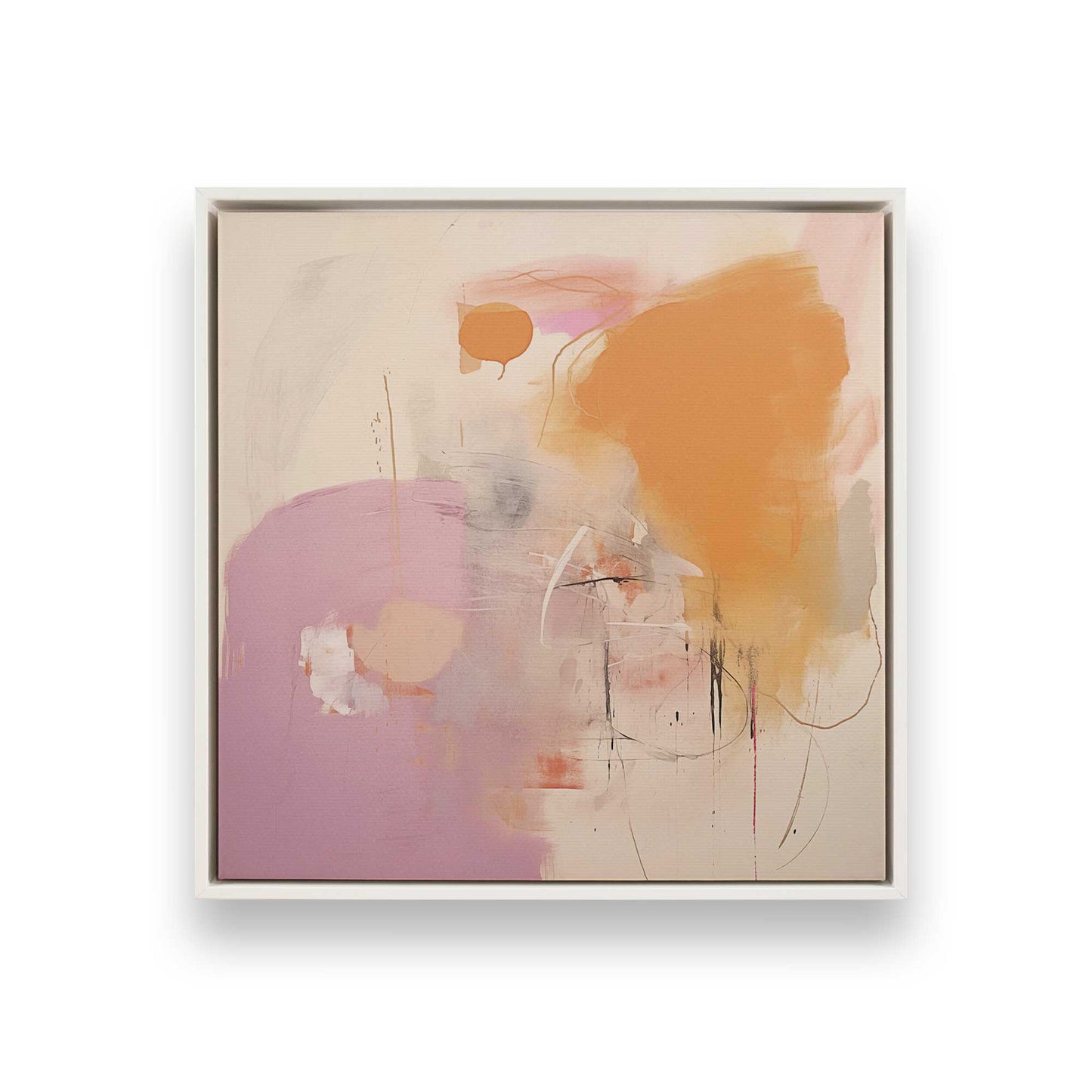 [Color:Opaque White], Picture of art in a White frame