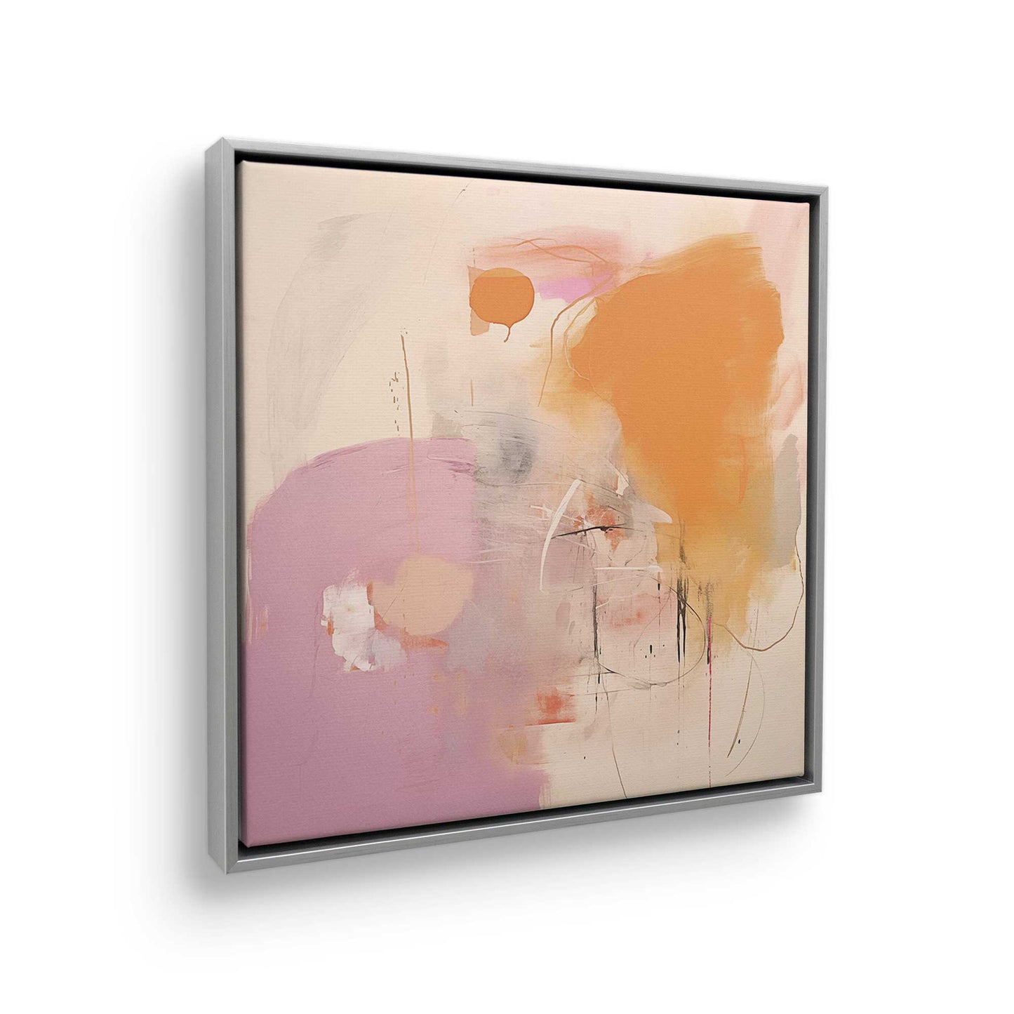 [Color:Polished Chrome], Picture of art in a Polished Chrome frame at an angle