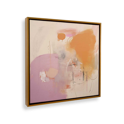 [Color:Polished Gold], Picture of art in a Polished Gold frame at an angle