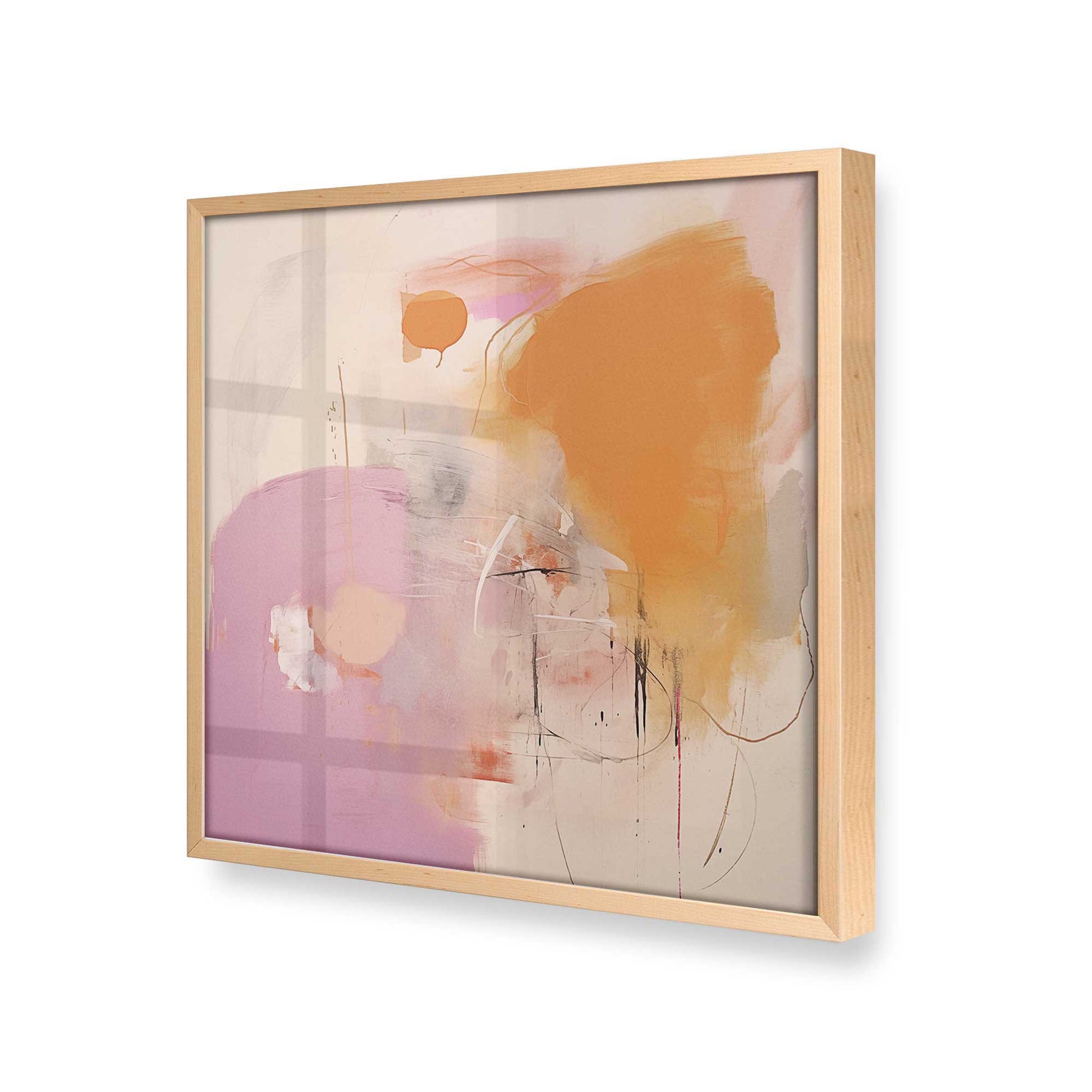 [Color:Raw Maple], Picture of art in a Raw Maple frame at an angle