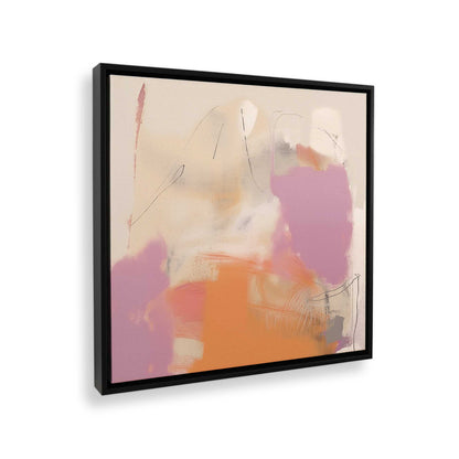 [Color:Satin Black], Picture of art in a Satin Black frame at an angle