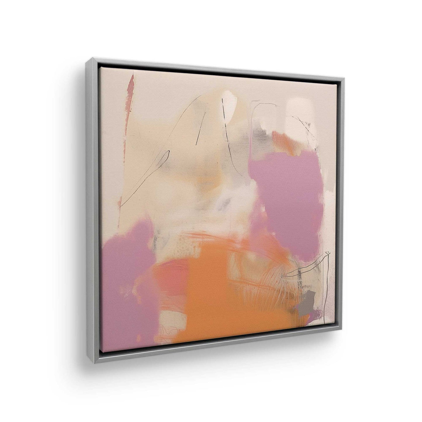 [Color:Polished Chrome], Picture of art in a Polished Chrome frame at an angle