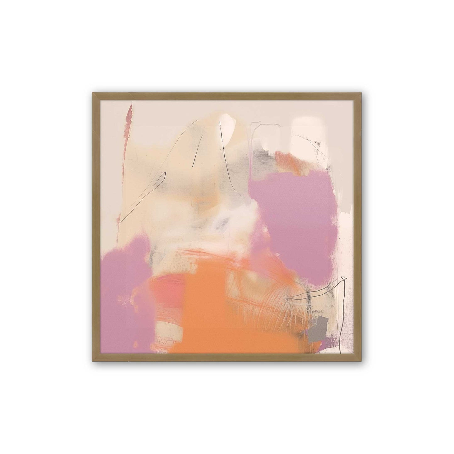 [Color:Brushed Gold], Picture of art in a Brushed Gold frame