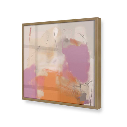 [Color:Brushed Gold], Picture of art in a Brushed Gold frame at an angle