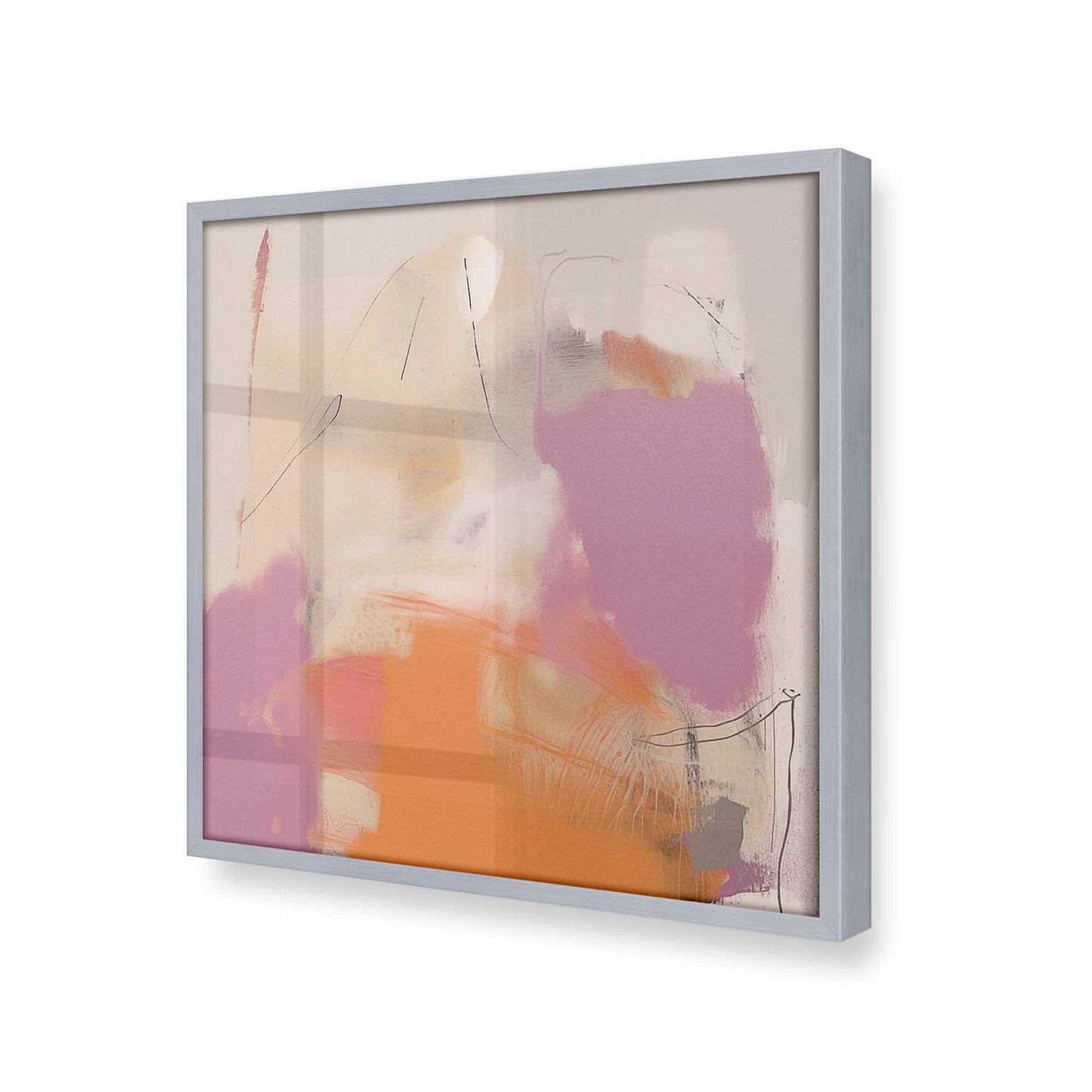 [Color:Polished Chrome], Picture of art in a Polished Chrome frame at an angle