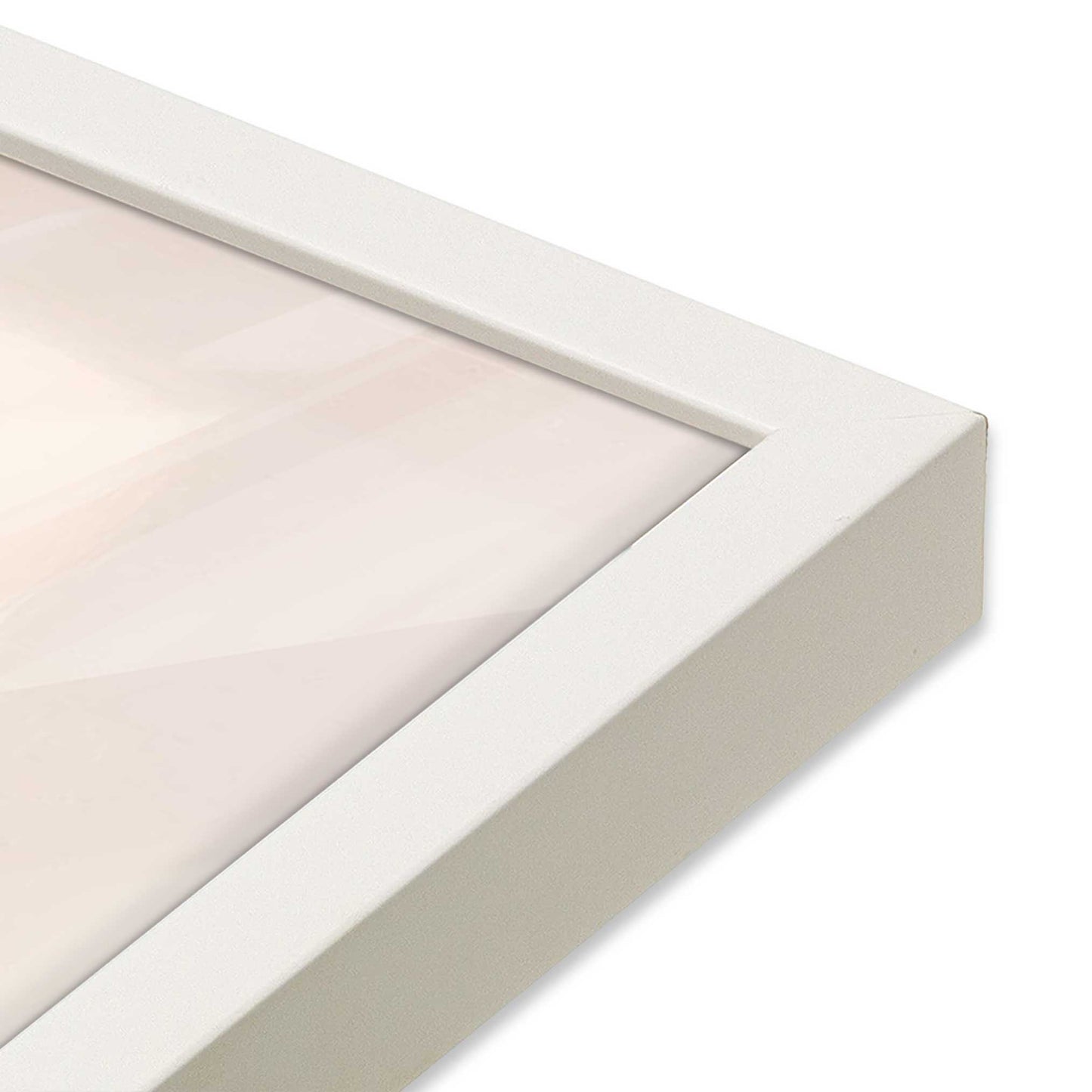 [Color:Opaque White], Picture of art in a Opaque White frame of the corner