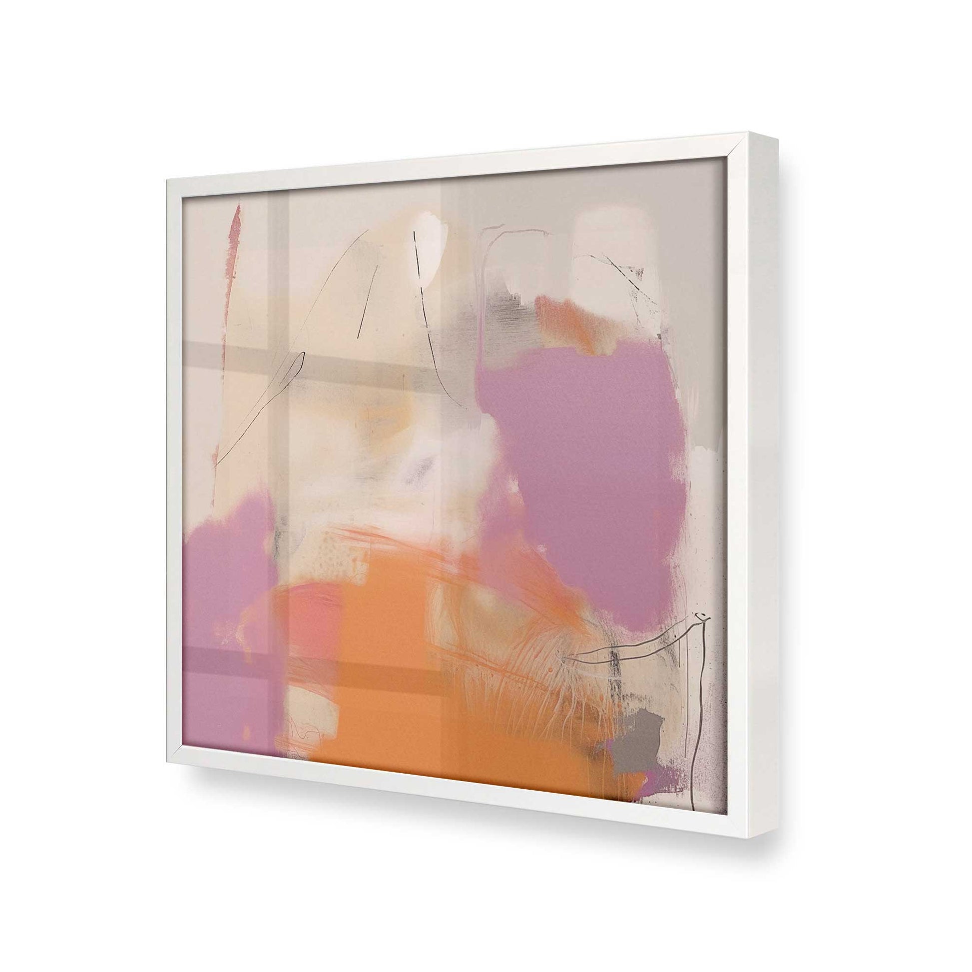 [Color:Opaque White], Picture of art in a Opaque White frame at an angle