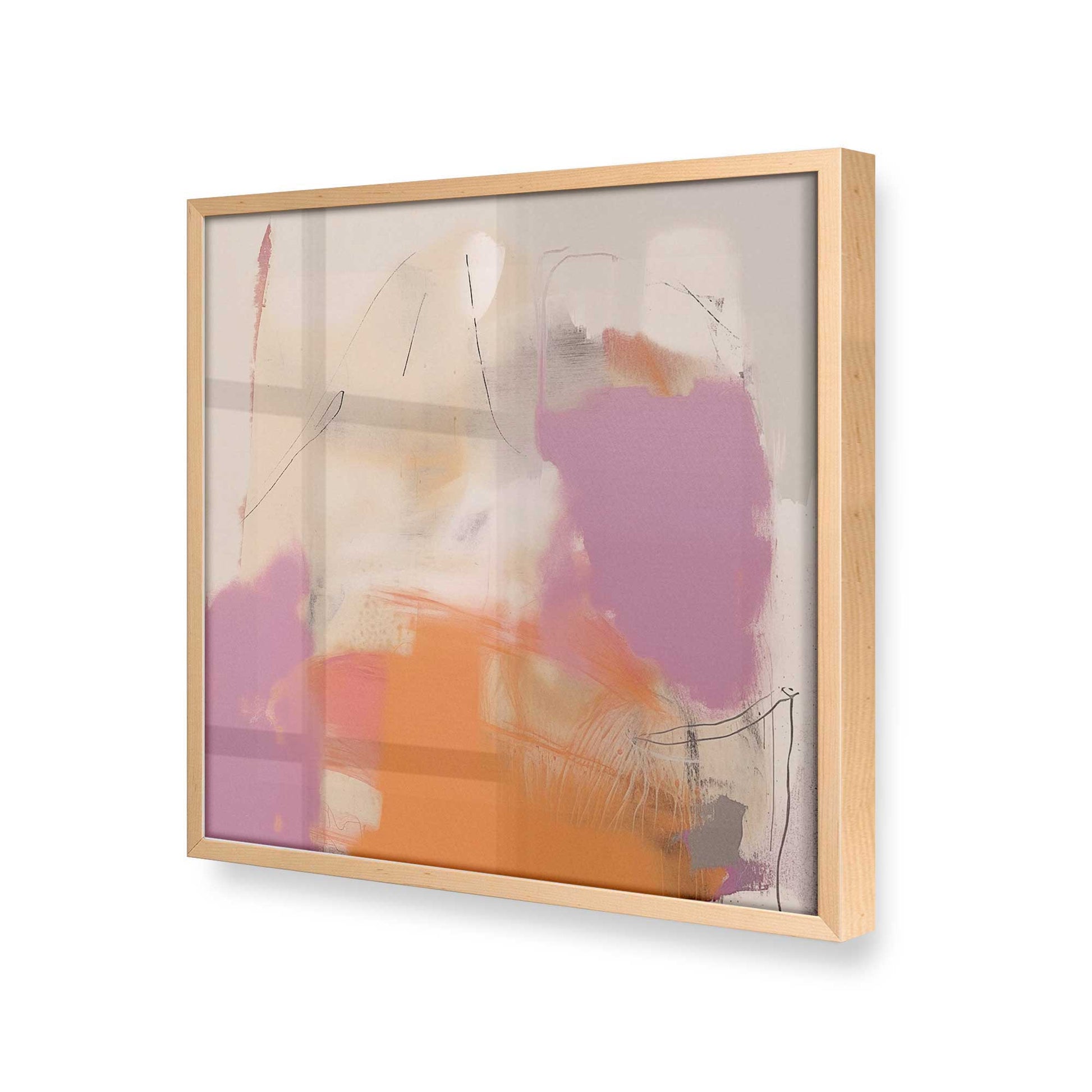 [Color:Raw Maple], Picture of art in a Raw Maple frame at an angle