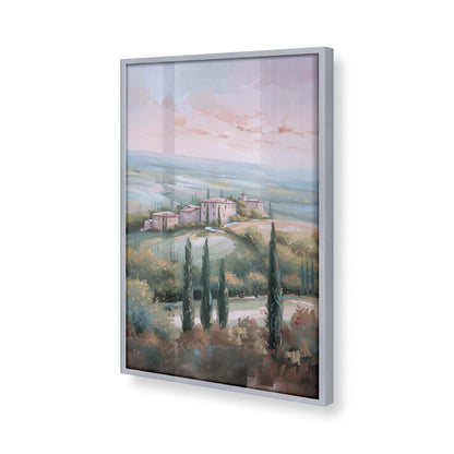 [Color:Polished Chrome], Picture of art in a Polished Chrome frame at an angle