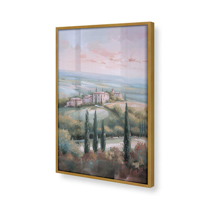 [Color:Polished Gold], Picture of art in a Polished Gold frame at an angle