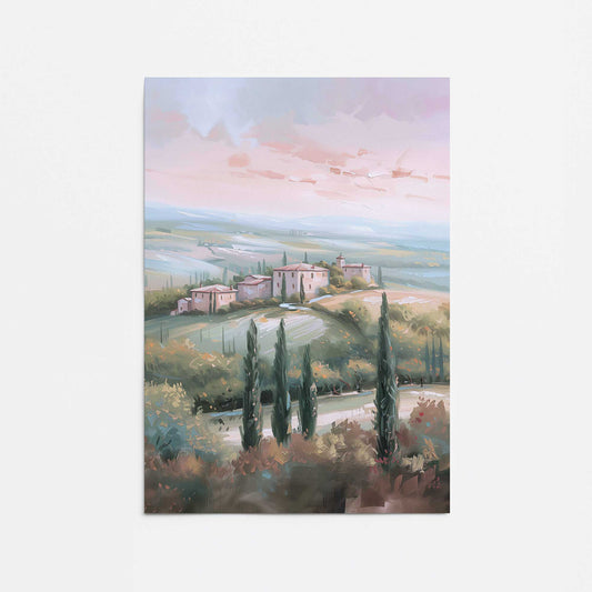 Dusk's Glow in Tuscany v1 Promotional Rolled Print