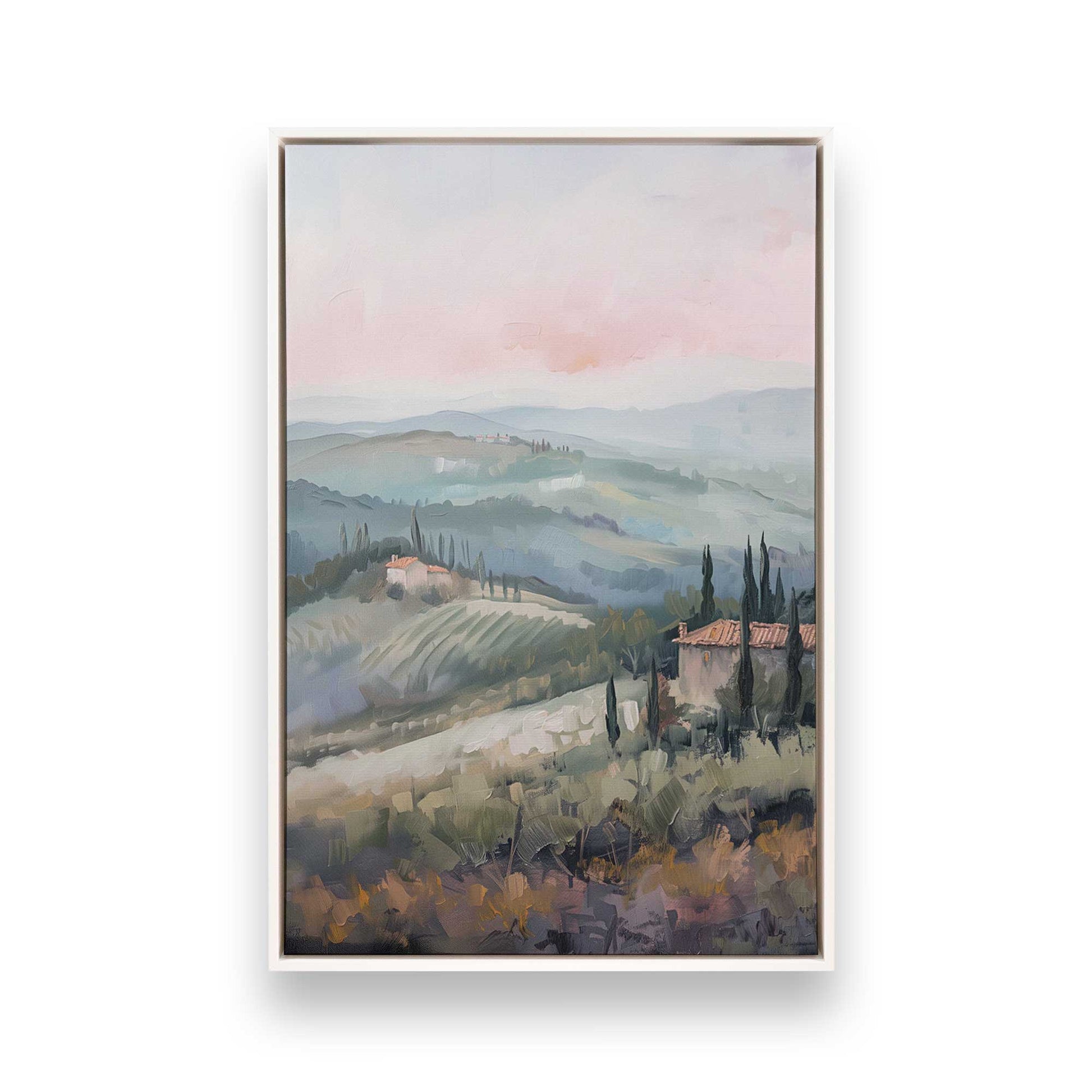 [Color:Opaque White], Picture of art in a White frame