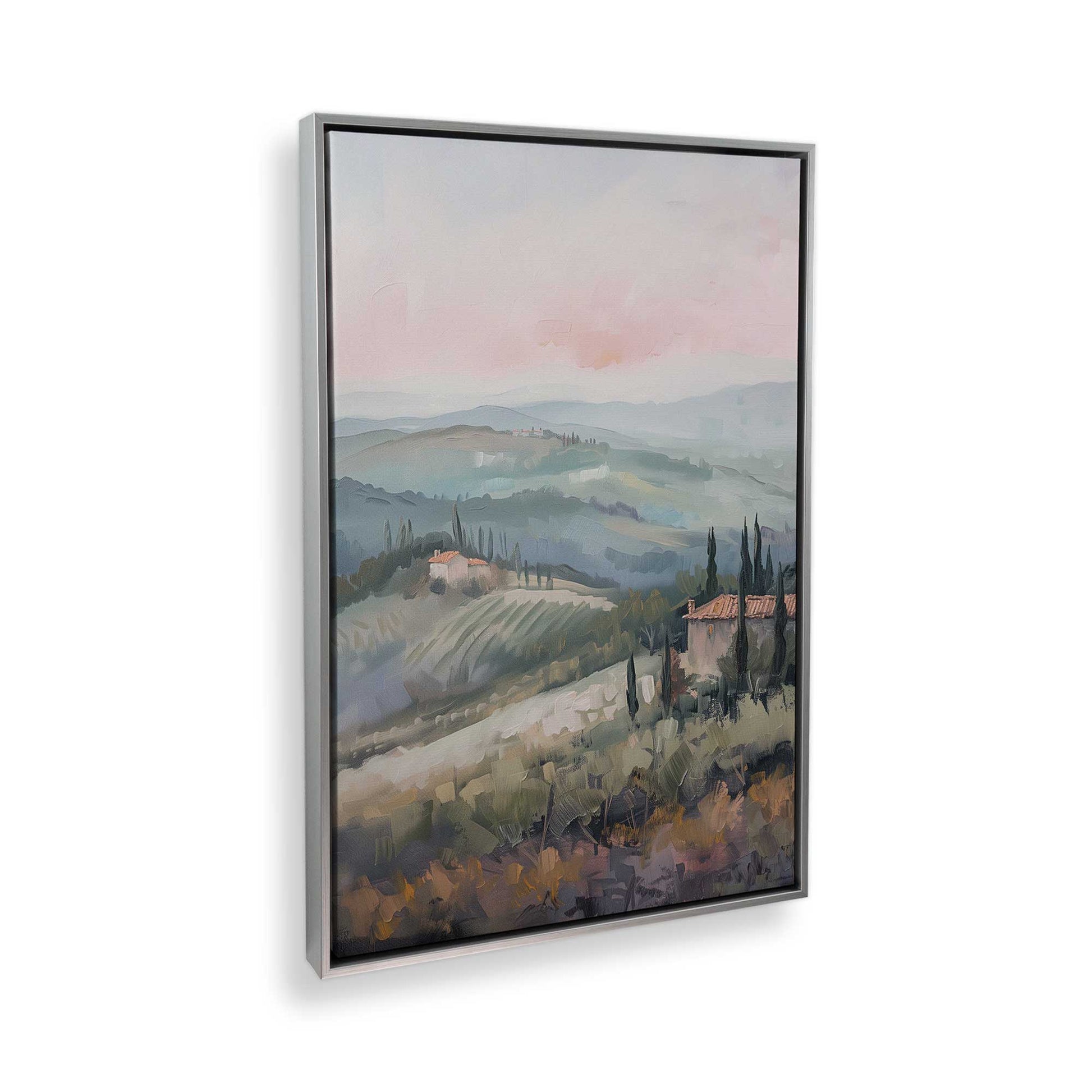 [Color:Polished Chrome], Picture of art in a Polished Chrome frame at an angle