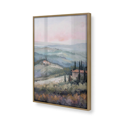 [Color:Brushed Gold], Picture of art in a Brushed Gold frame at an angle