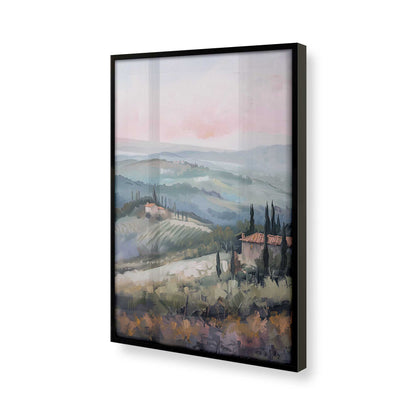 [Color:Satin Black], Picture of art in a Satin Black frame at an angle