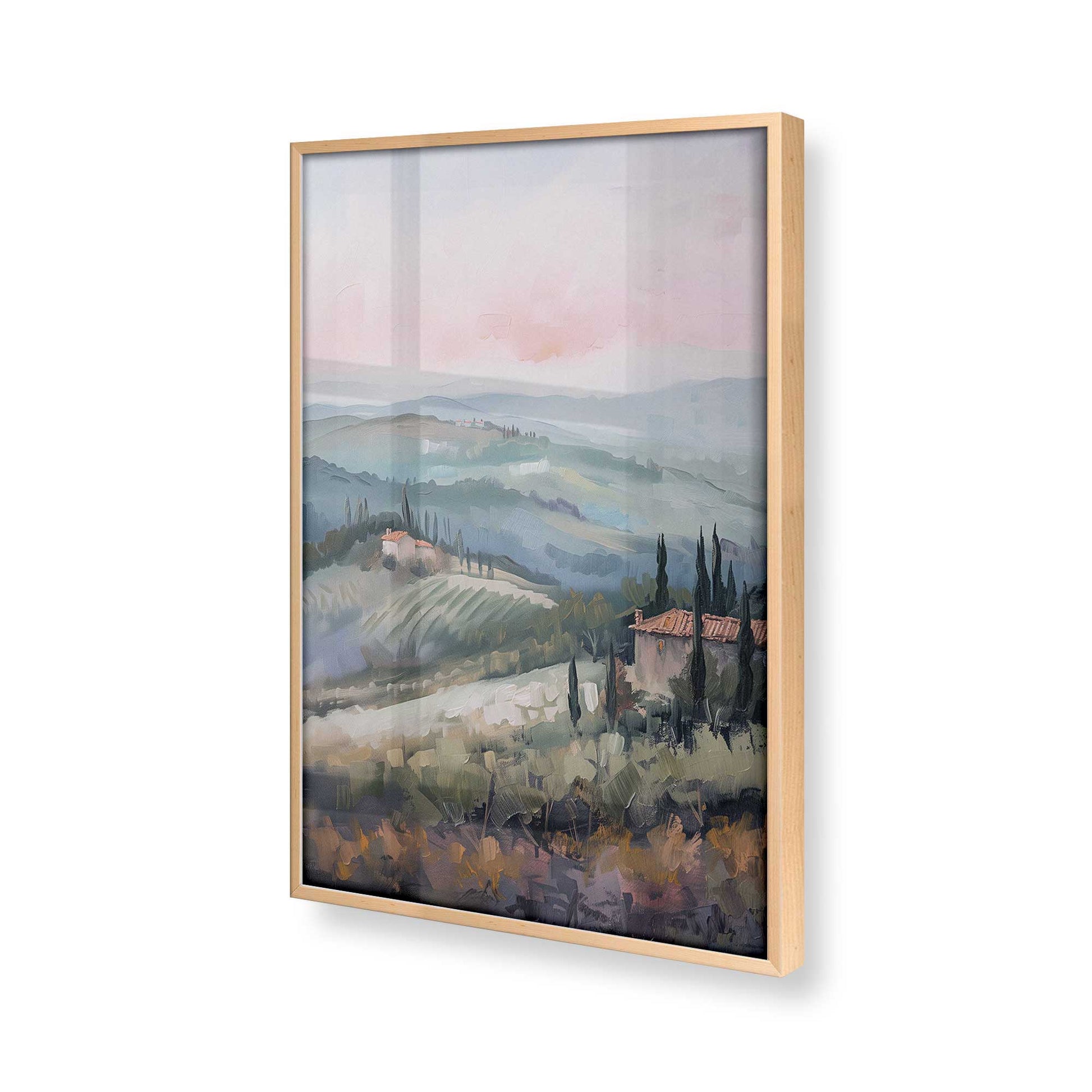 [Color:Raw Maple], Picture of art in a Raw Maple frame at an angle