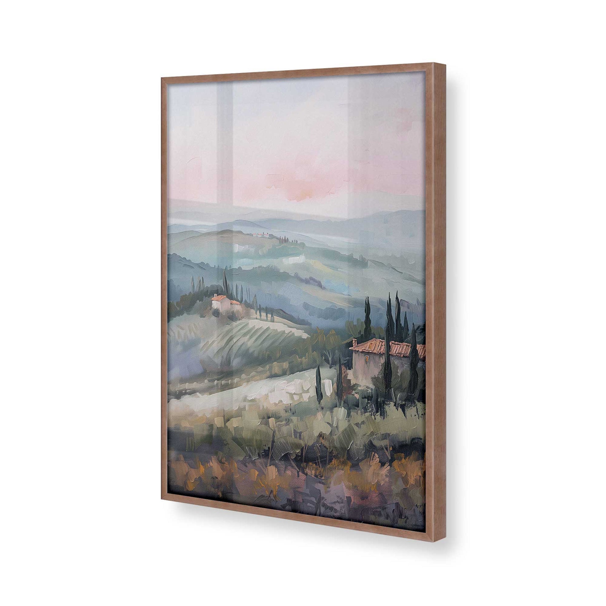 [Color:Powder Rose], Picture of art in a Powder Rose frame at an angle