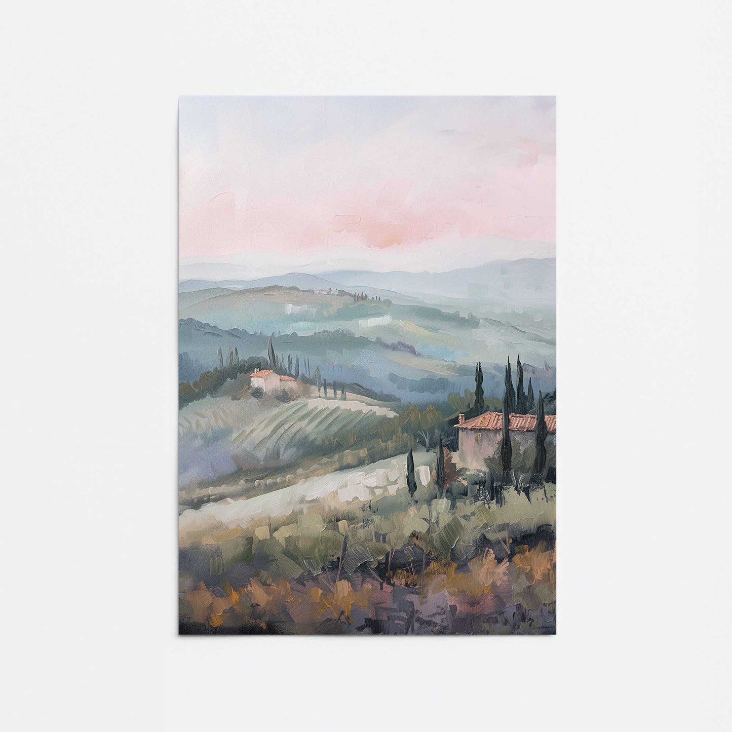 Dusk's Glow in Tuscany v2 Promotional Rolled Print