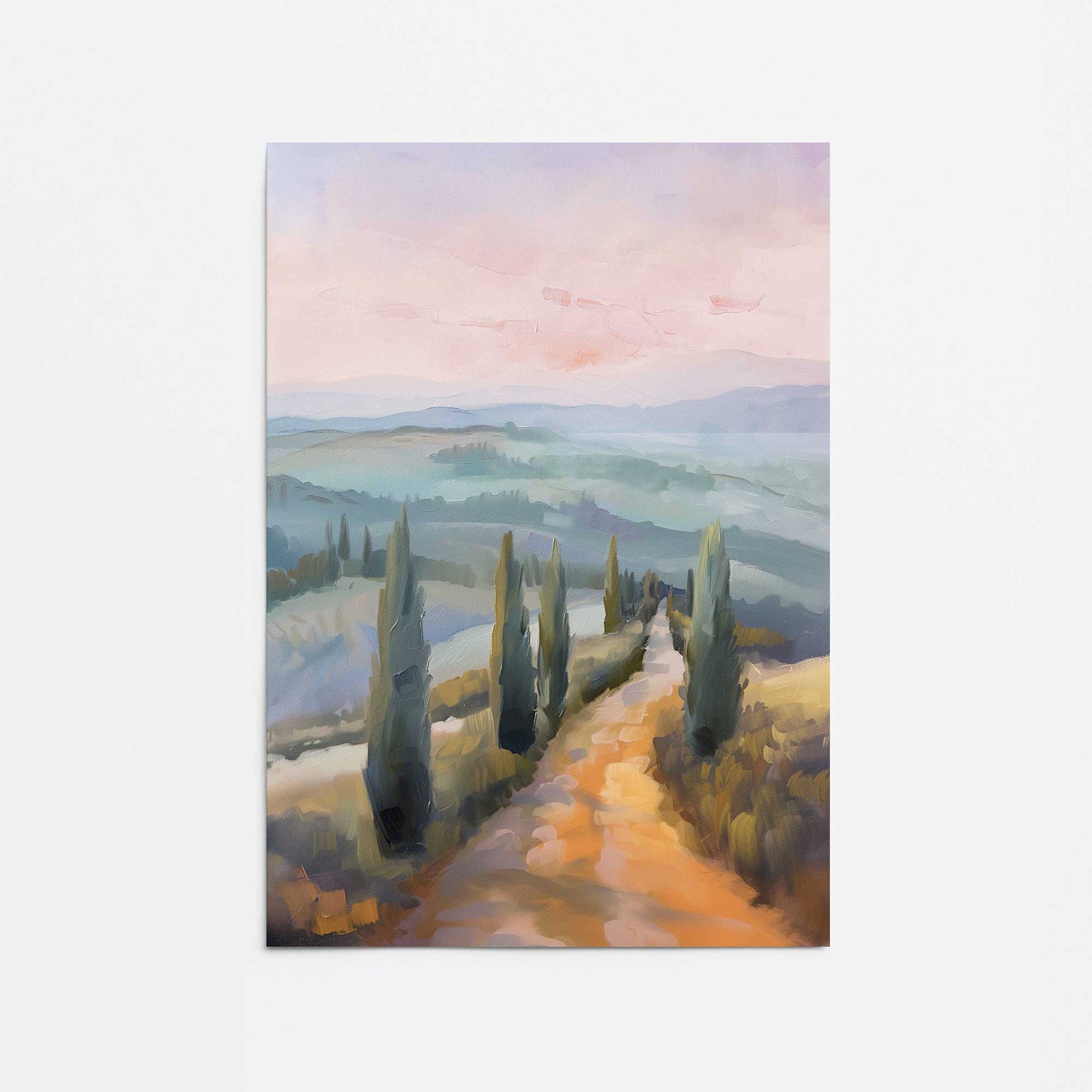Dusk's Glow in Tuscany v3 Promotional Rolled Print