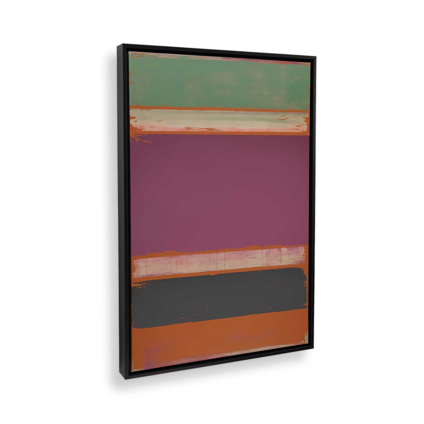 [Color:Satin Black], Picture of art in a Satin Black frame at an angle