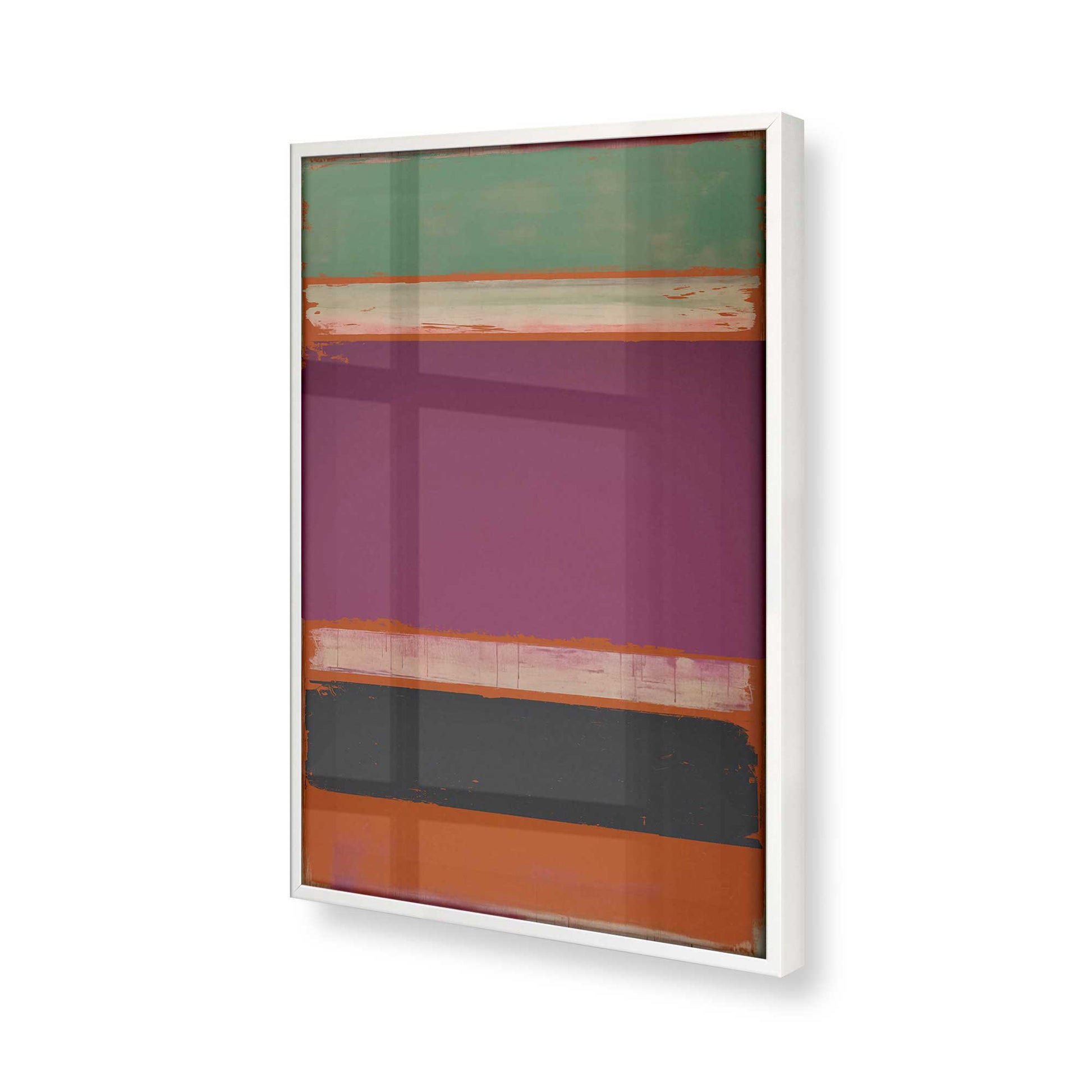 [Color:Opaque White], Picture of art in a Opaque White frame at an angle