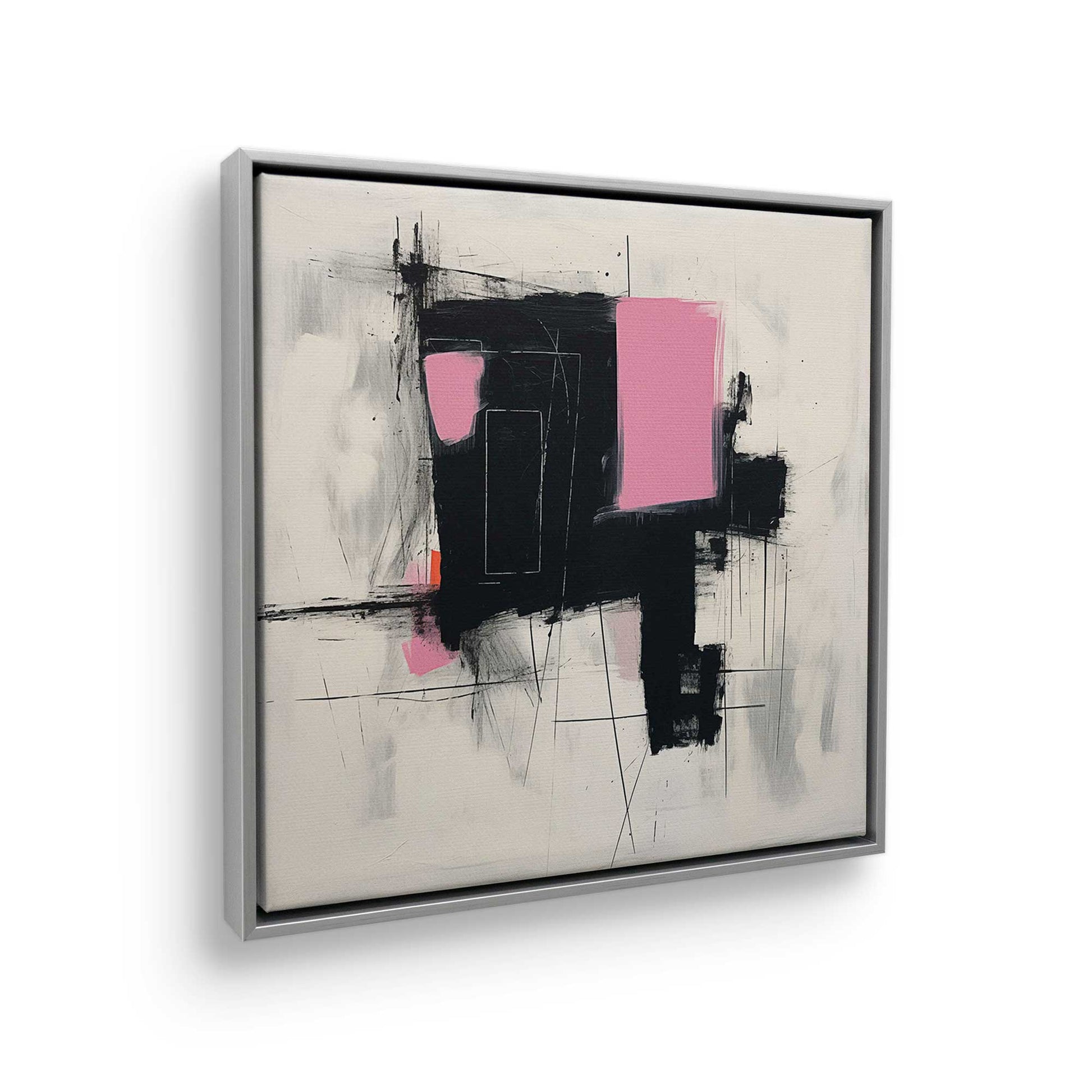 [Color:Polished Chrome], Picture of art in a Polished Chrome frame at an angle