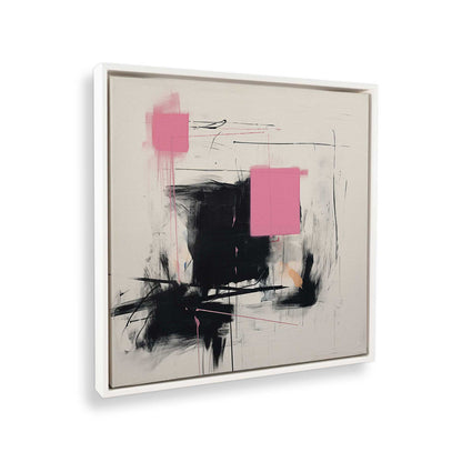 [Color:Opaque White], Picture of art in a White frame at an angle