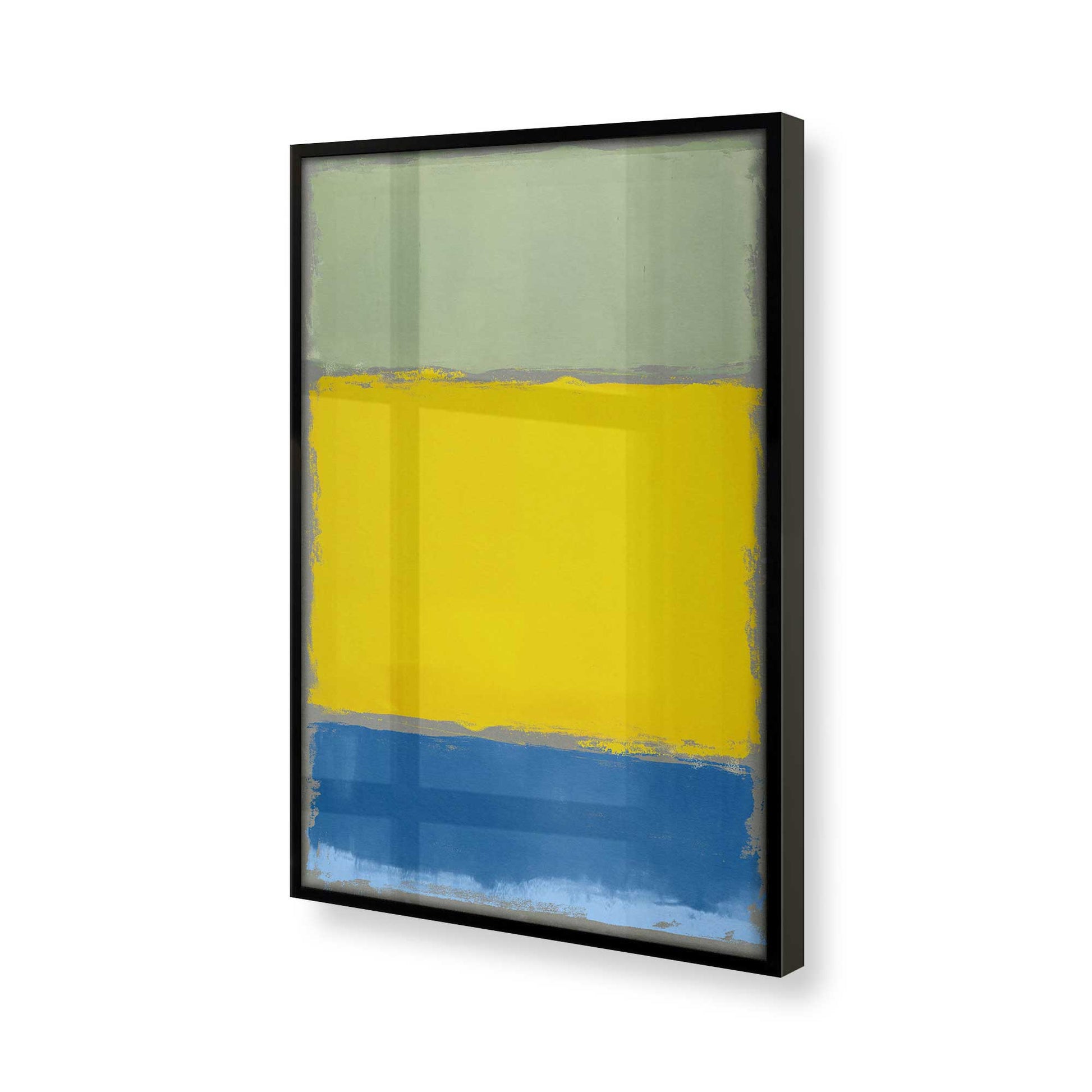 [Color:Satin Black], Picture of art in a Satin Black frame at an angle