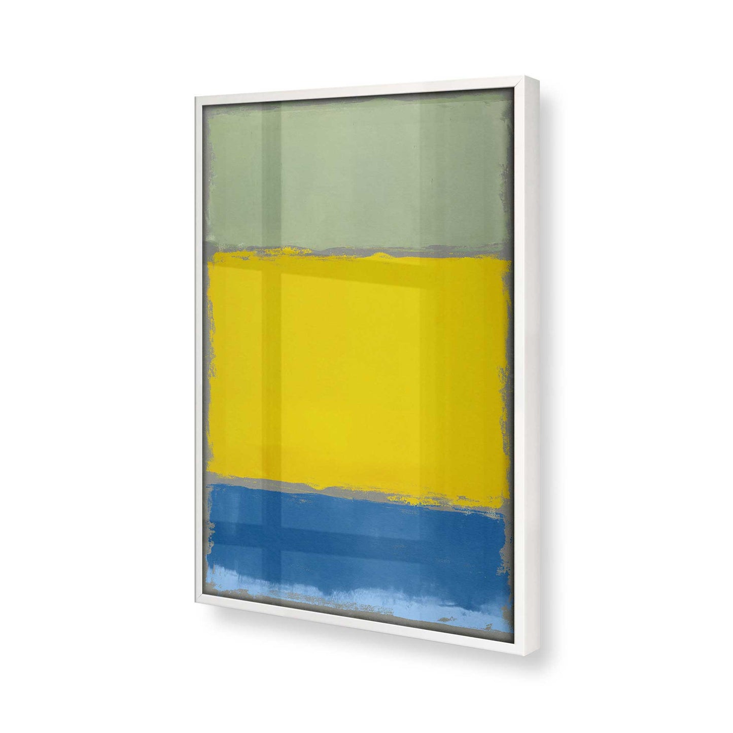 [Color:Opaque White], Picture of art in a Opaque White frame at an angle