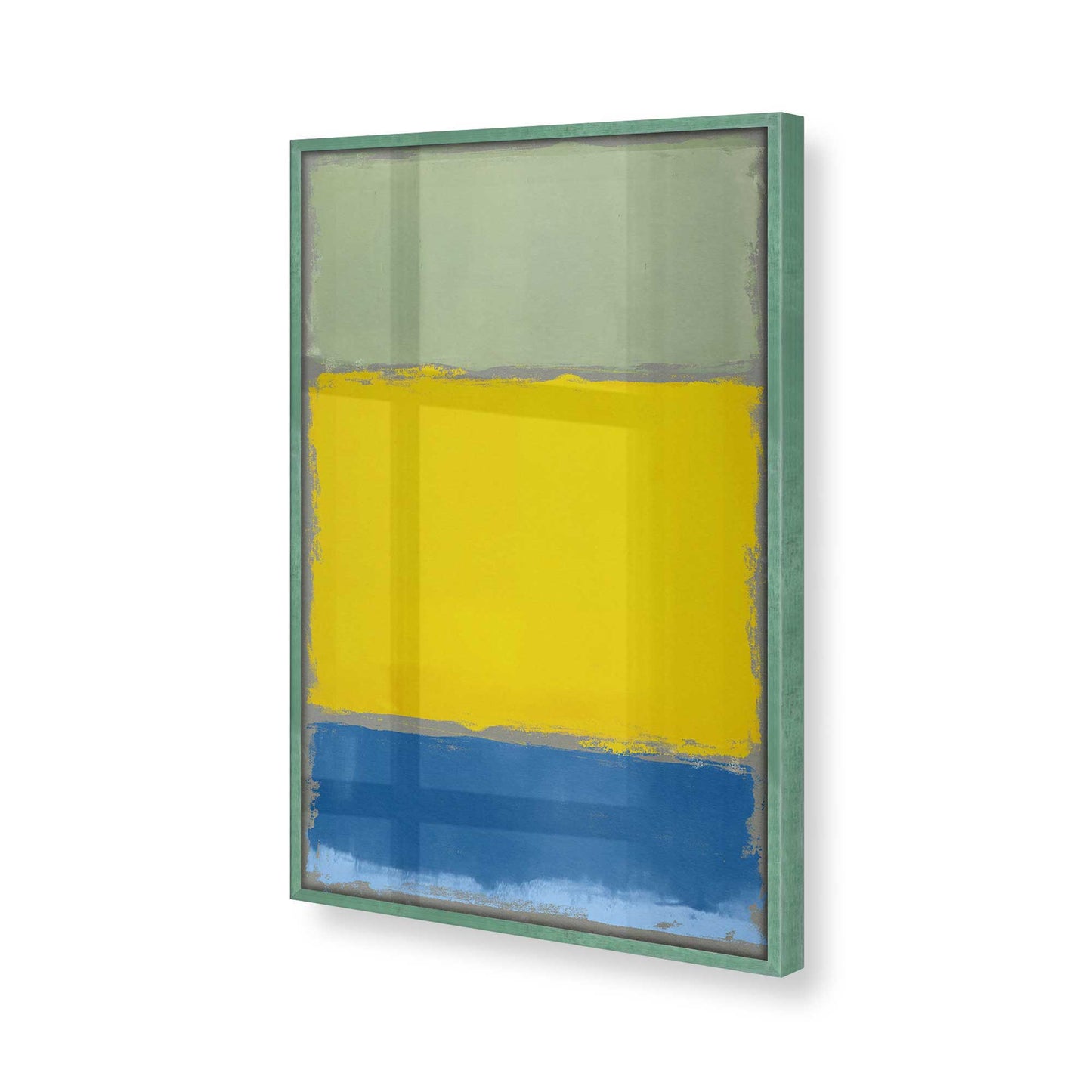 [Color:Lemon Grass], Picture of art in a Lemon Grass frame at an angle