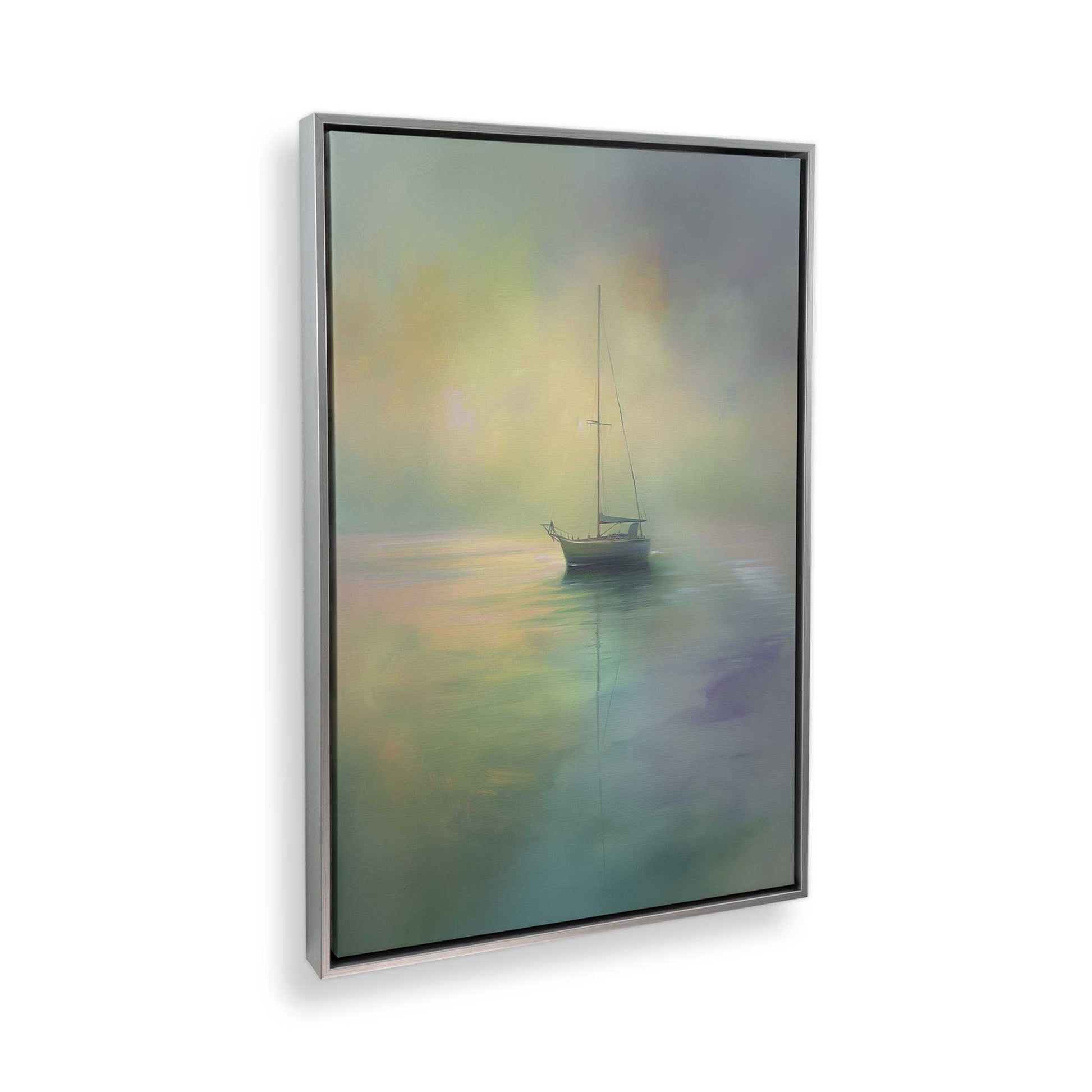 [Color:Polished Chrome], Picture of art in a Polished Chrome frame at an angle